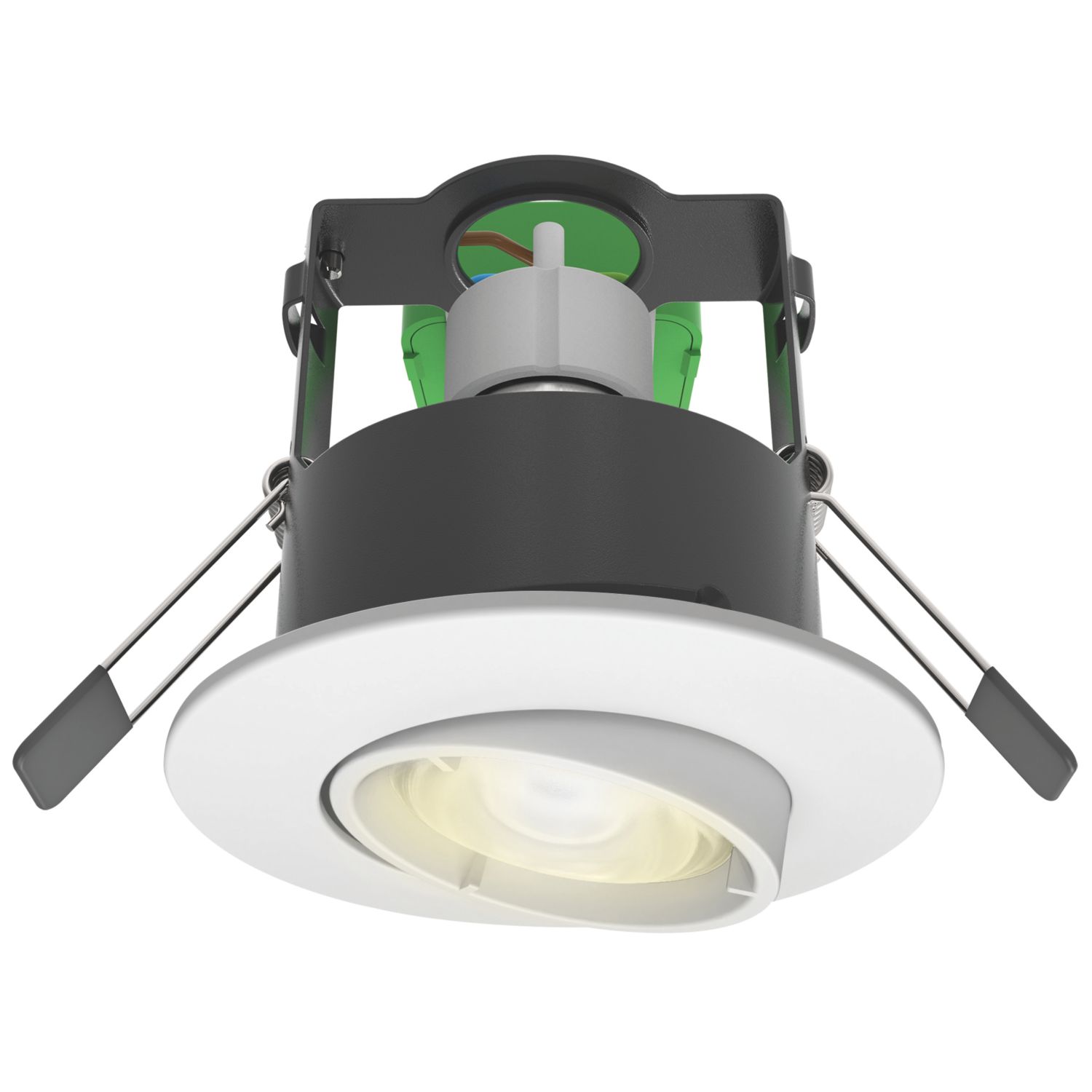 4lite WiZ Connected Adjustable Fire Rated LED Smart Downlight Matt White 4.9W 345lm (467PG)