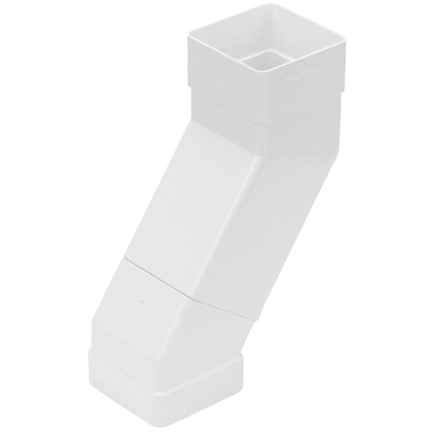 FloPlast Square 25-65mm Adjustable Offset Bend White 65mm (46810)