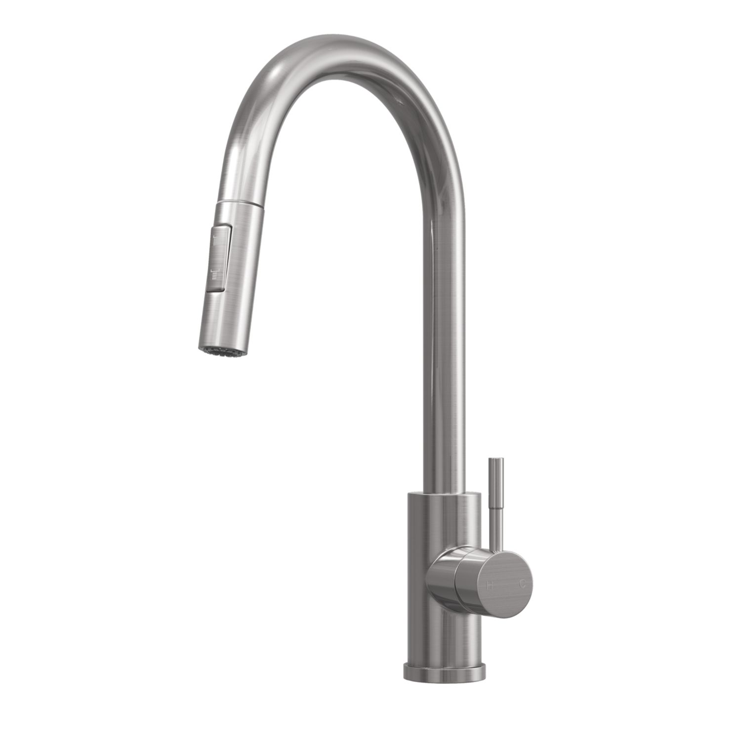 ETAL Cato Pull-Out Kitchen Mixer Tap Brushed Steel (468FK)