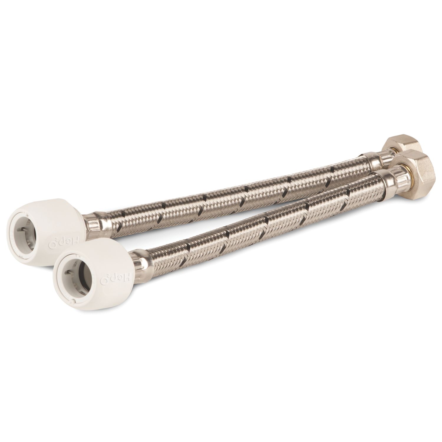 Hep2O Push-Fit Flexible Tap Connectors 15mm x 3/4" x 300mm 2 Pack (468PC)