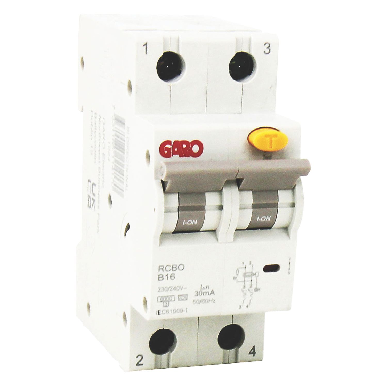 Garo RCBOGRB16 16A 30mA Type A SP A Curve RCBO (470HK)