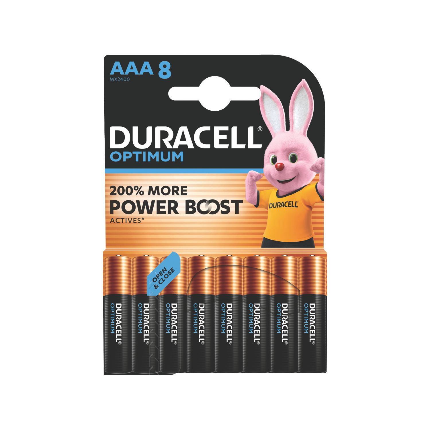 Duracell Optimum AAA 1.5V Alkaline Battery 8 Pack (474CT)