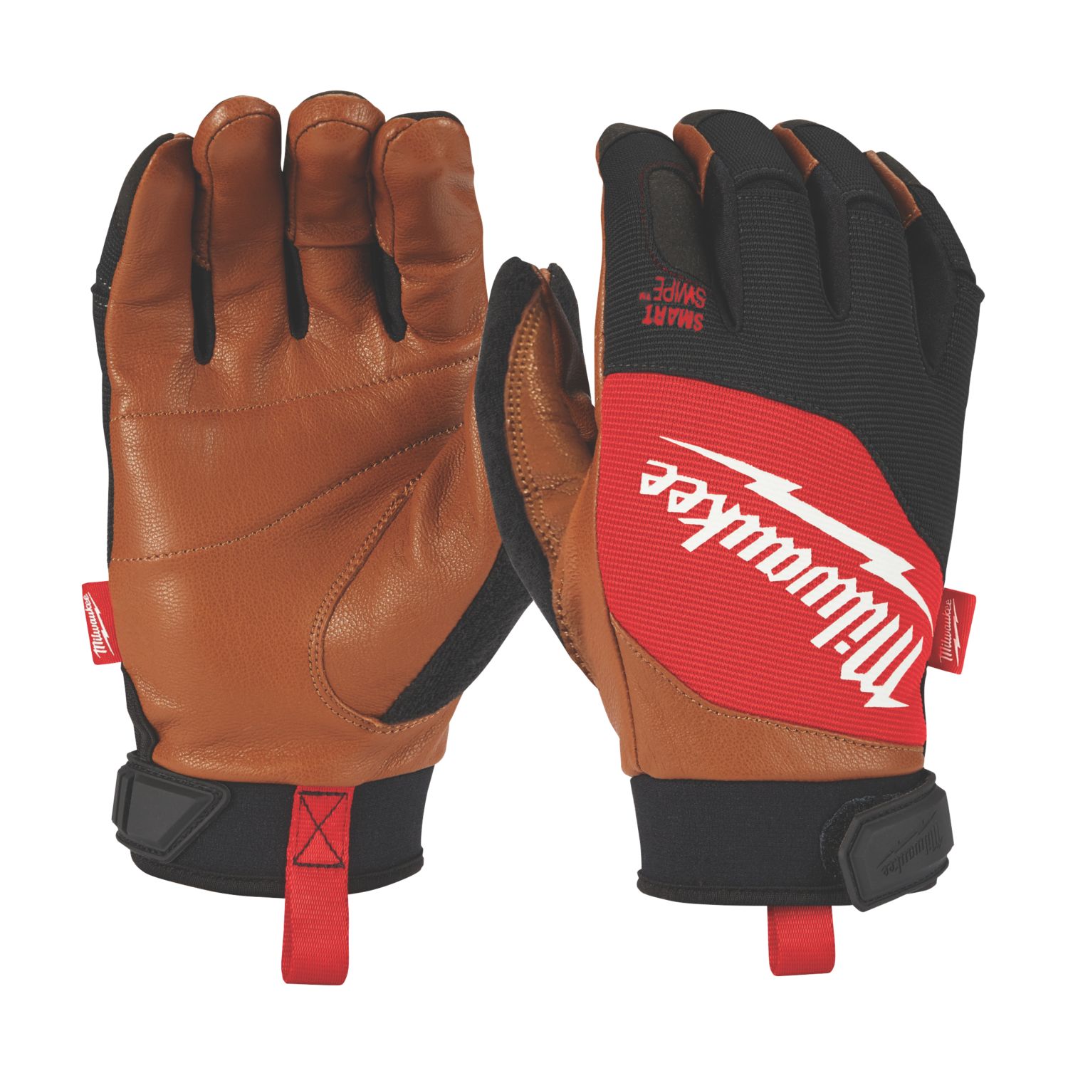 Milwaukee Hybrid Leather Gloves Black/Brown Medium (474GC)