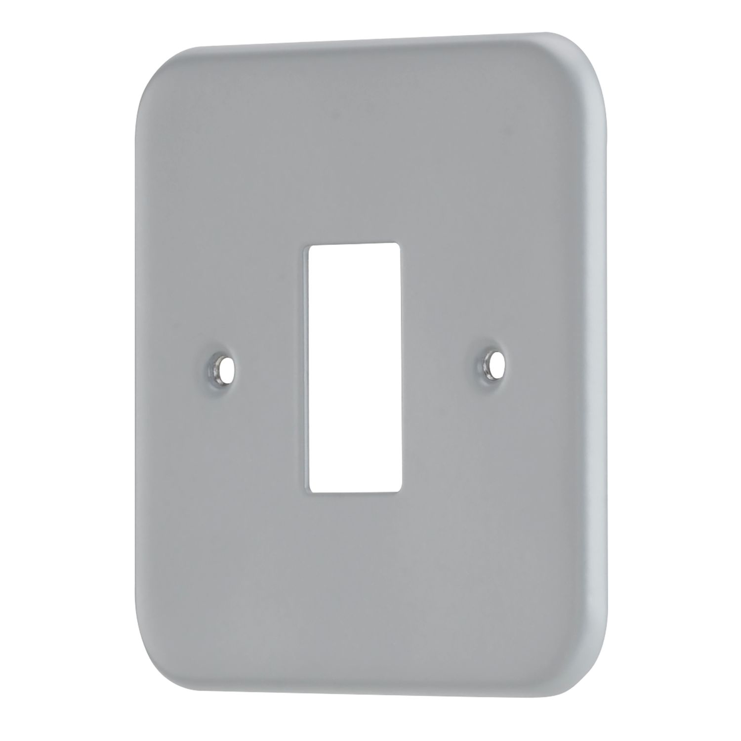 Contactum 1-Module Grid Metal Clad Faceplate (474RP)