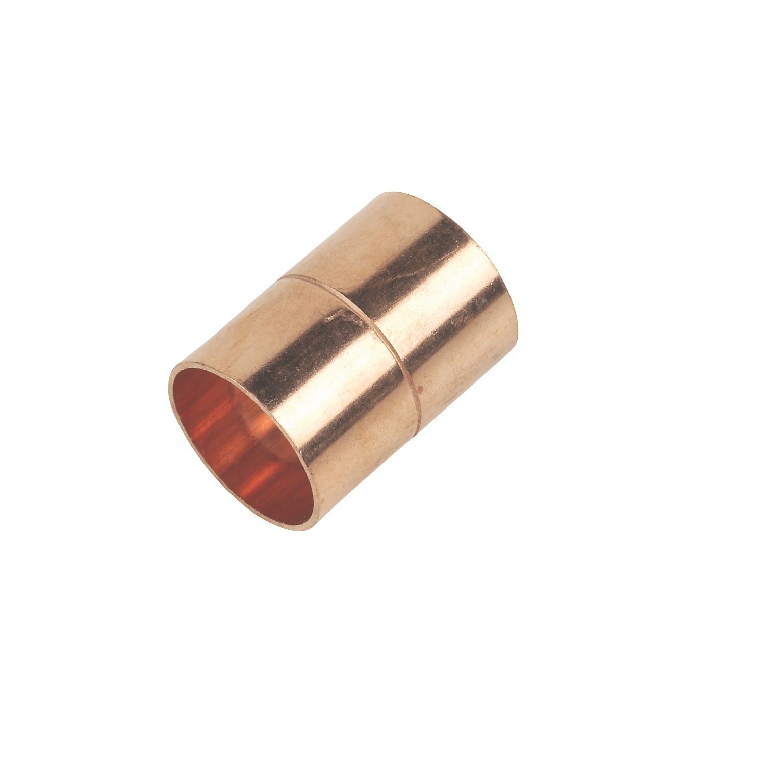 Flomasta Copper End Feed Equal Couplers 22mm 2 Pack (47596)