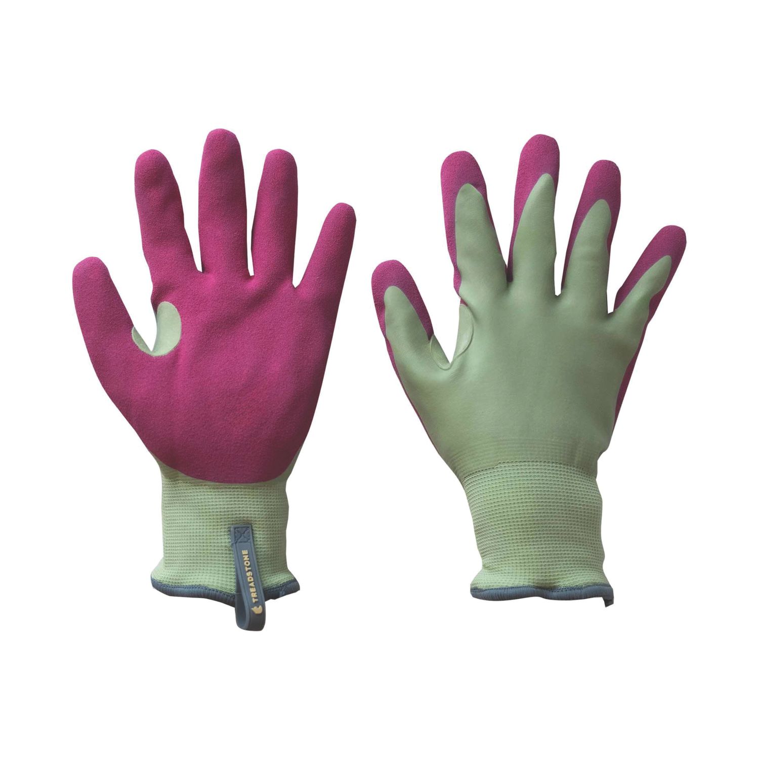 ClipGlove Warm 'n' Waterproof Womens Polyester & Latex Gardening Gloves Pink / Mint Small (476YE)