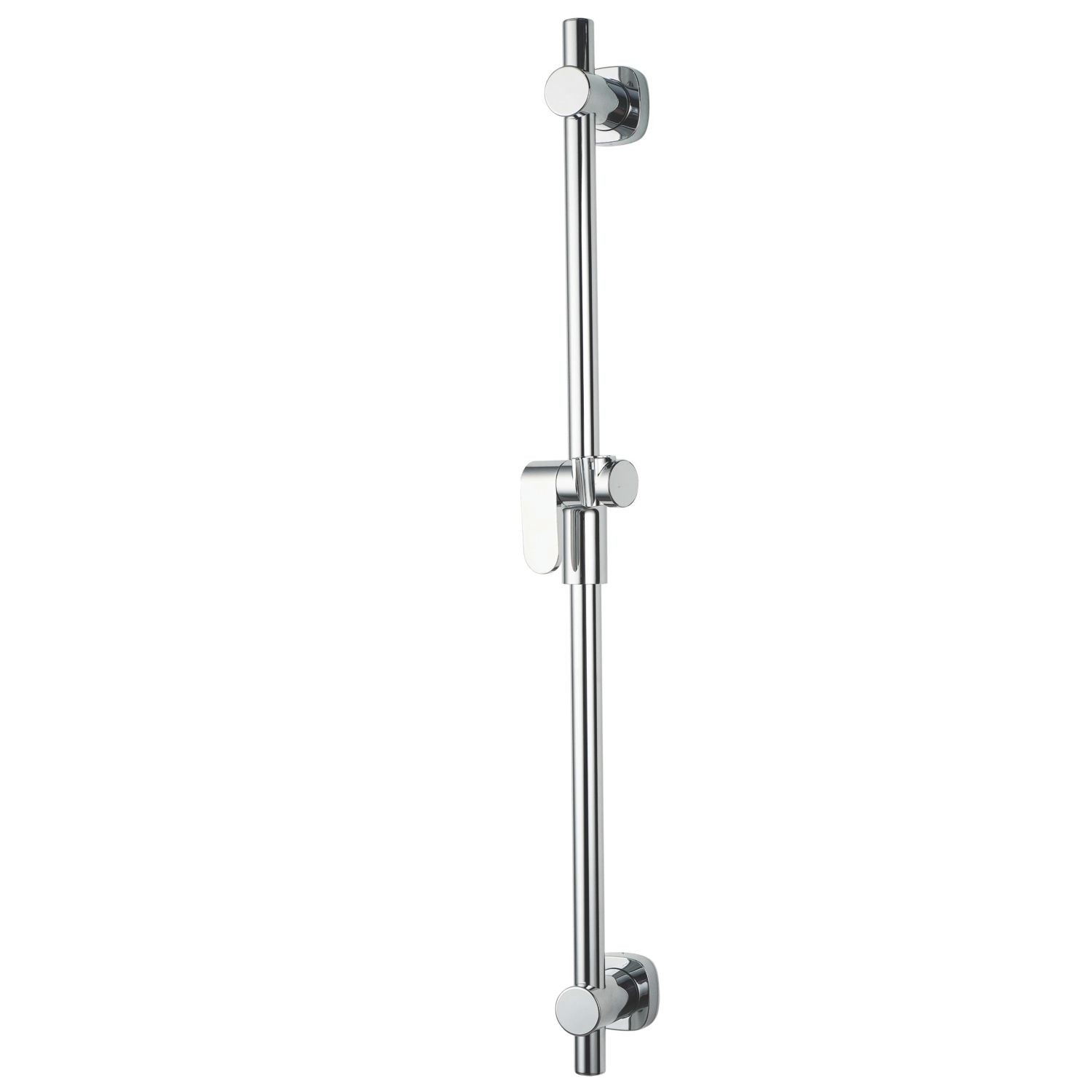 Swirl Riser Rail with Press Slider Chrome 684mm (477PG)