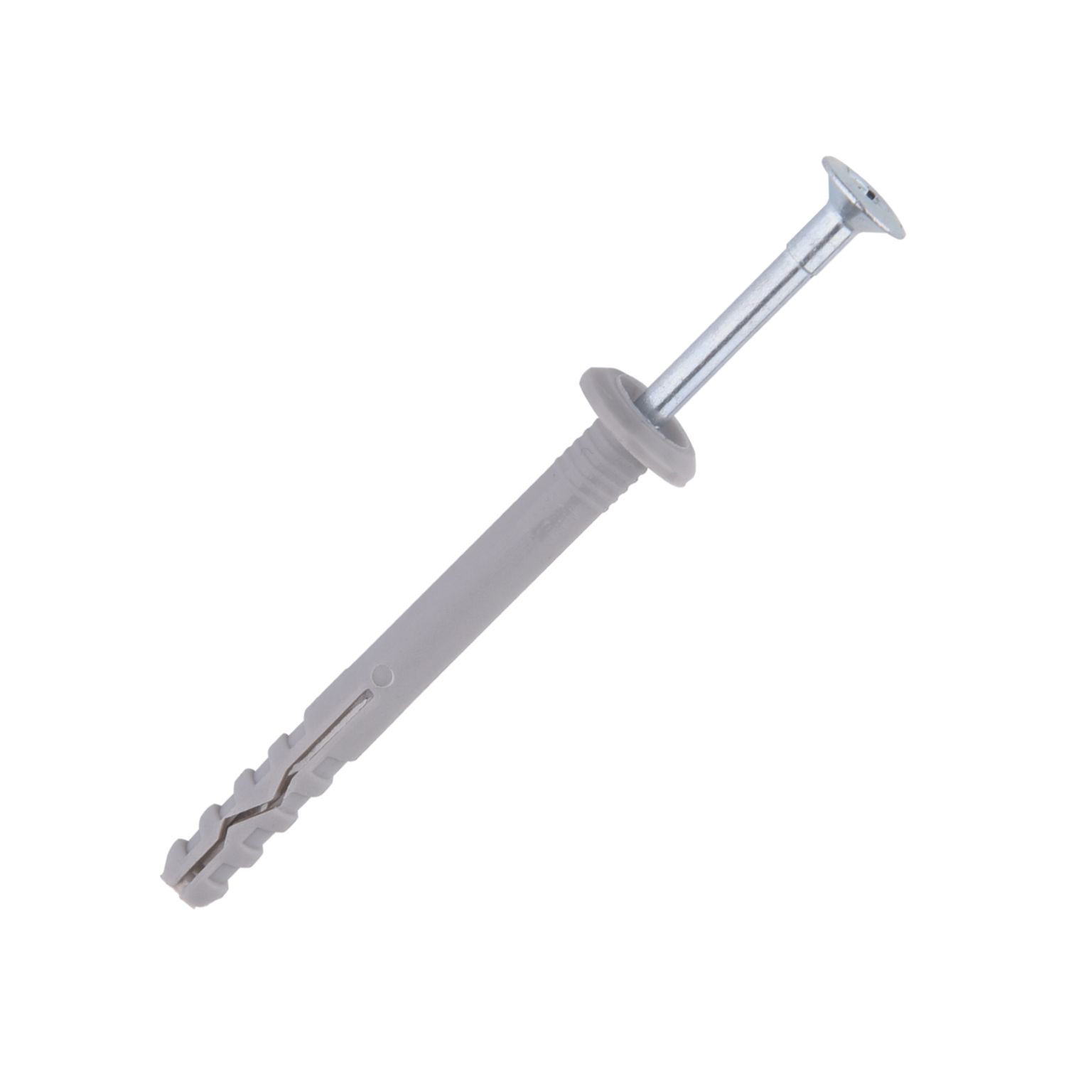 Easyfix Nylon & Steel Mushroom Head Hammer Fixings 6mm x 60mm 100 Pack (477PT)