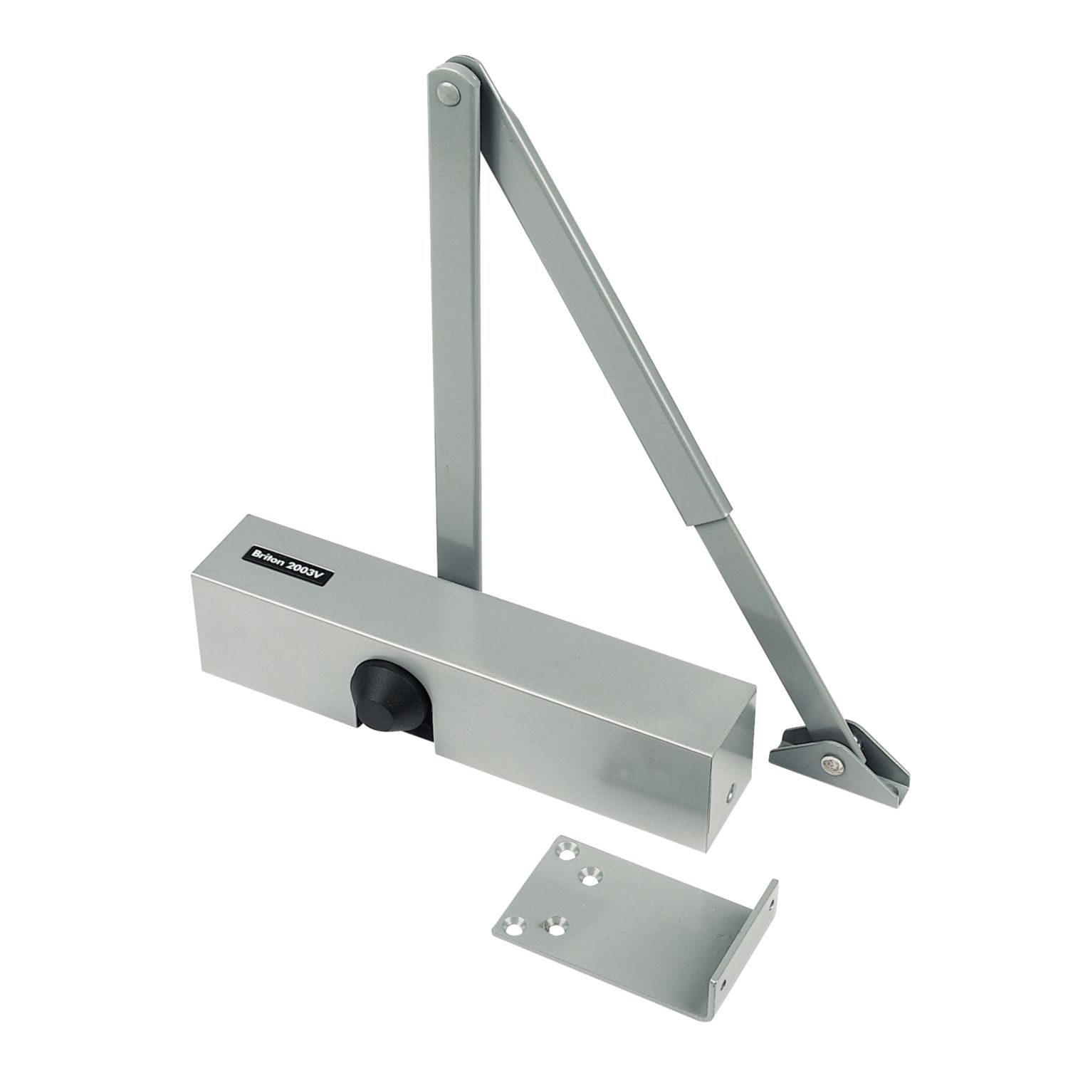 Briton 2003V Fire Rated Overhead Door Closer Silver (47904)