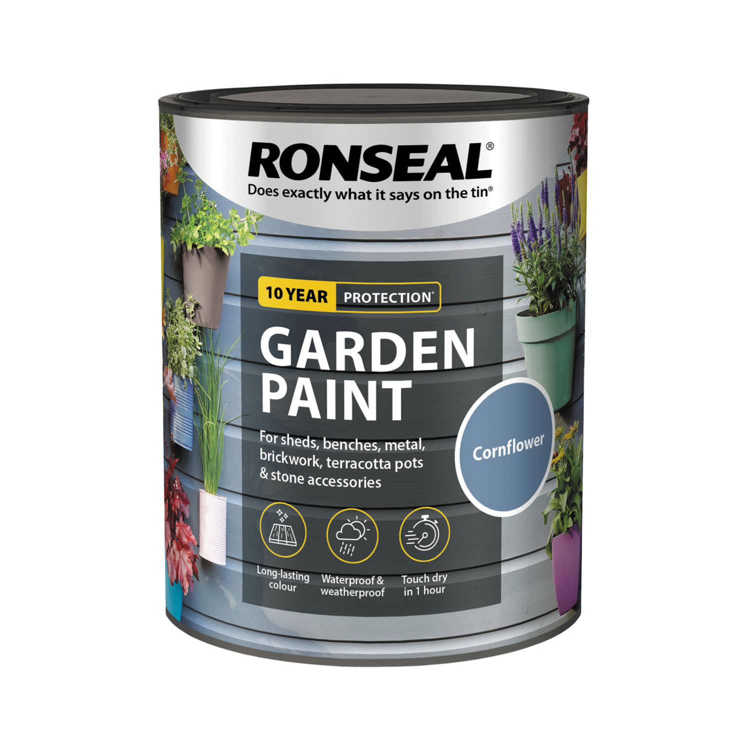 Ronseal 750ml Cornflower Matt Garden Paint (4798H)