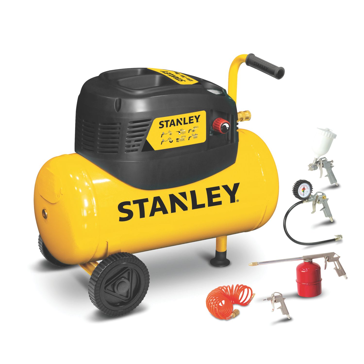 Stanley B6CC304SCR523 24Ltr Electric Compressor with 5 Piece Accessory Kit 230V (48089)