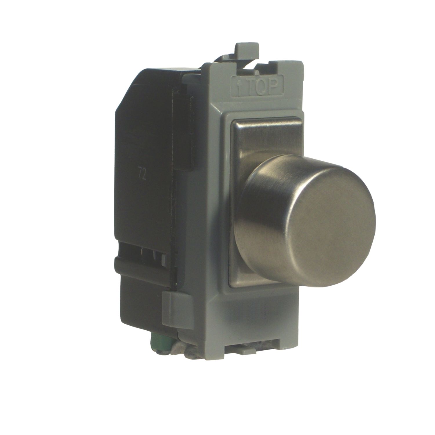 Varilight V-Dim 2-Way Grid Dimmer Switch Brushed Steel with Colour-Matched Inserts (48189)