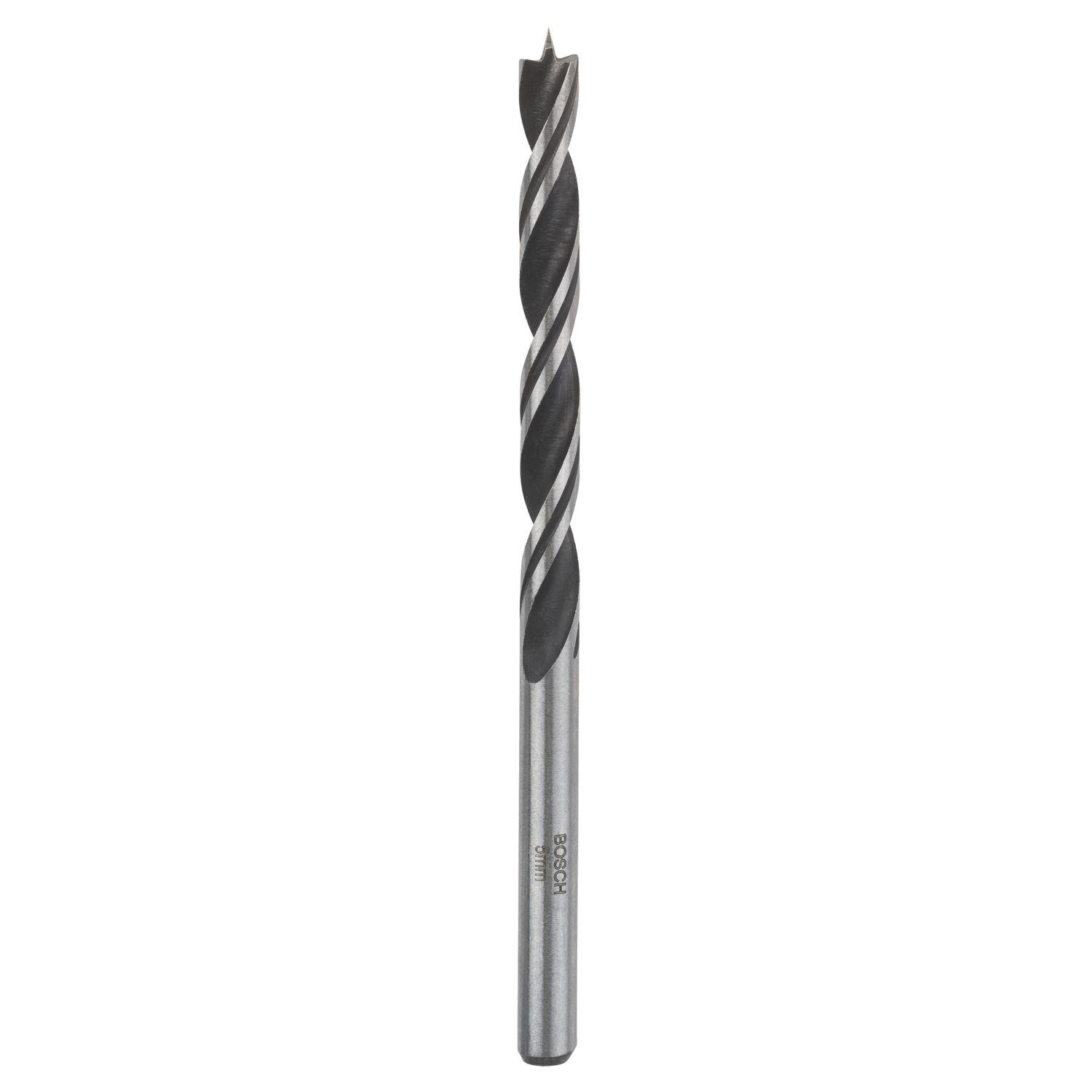 Bosch Straight Shank Double-Flute Brad Point Wood Drill Bit 5mm x 85mm (48193)