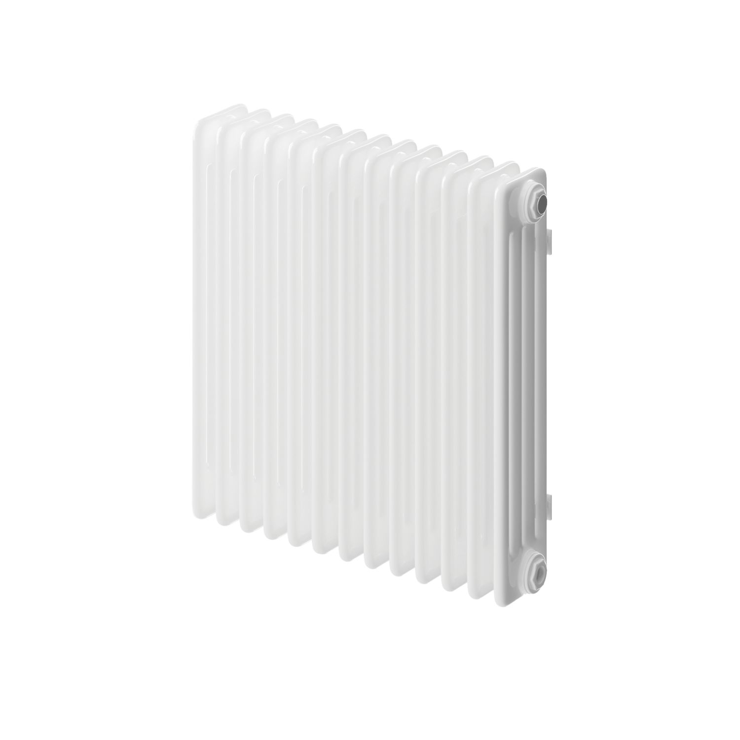 DeLonghi 600mm x 624mm 2695BTU Traffic White Horizontal 4 Column Radiator (481TA)