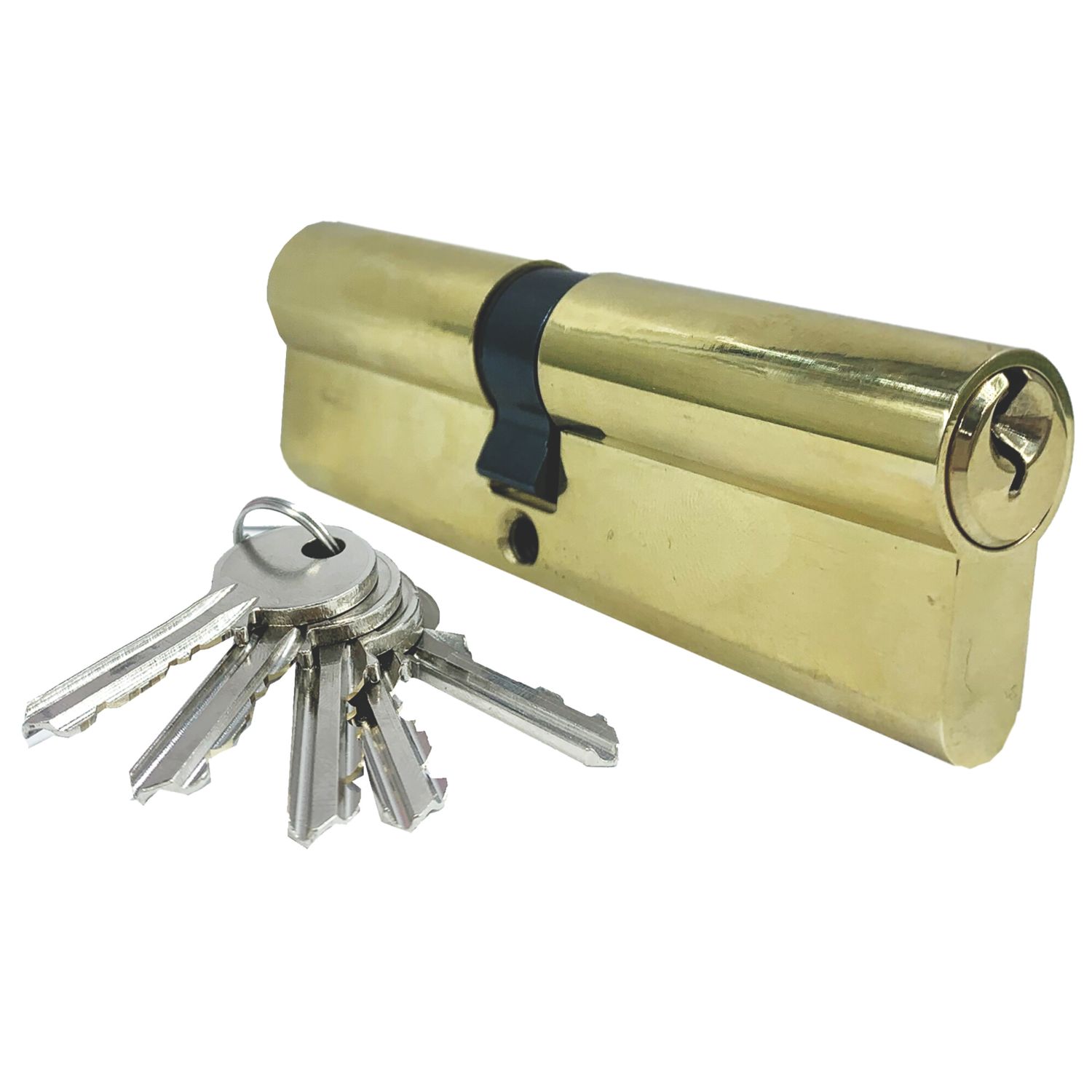 Smith & Locke 6-Pin Double Cylinder Lock 35-35 (70mm) Polished Brass (481TE)