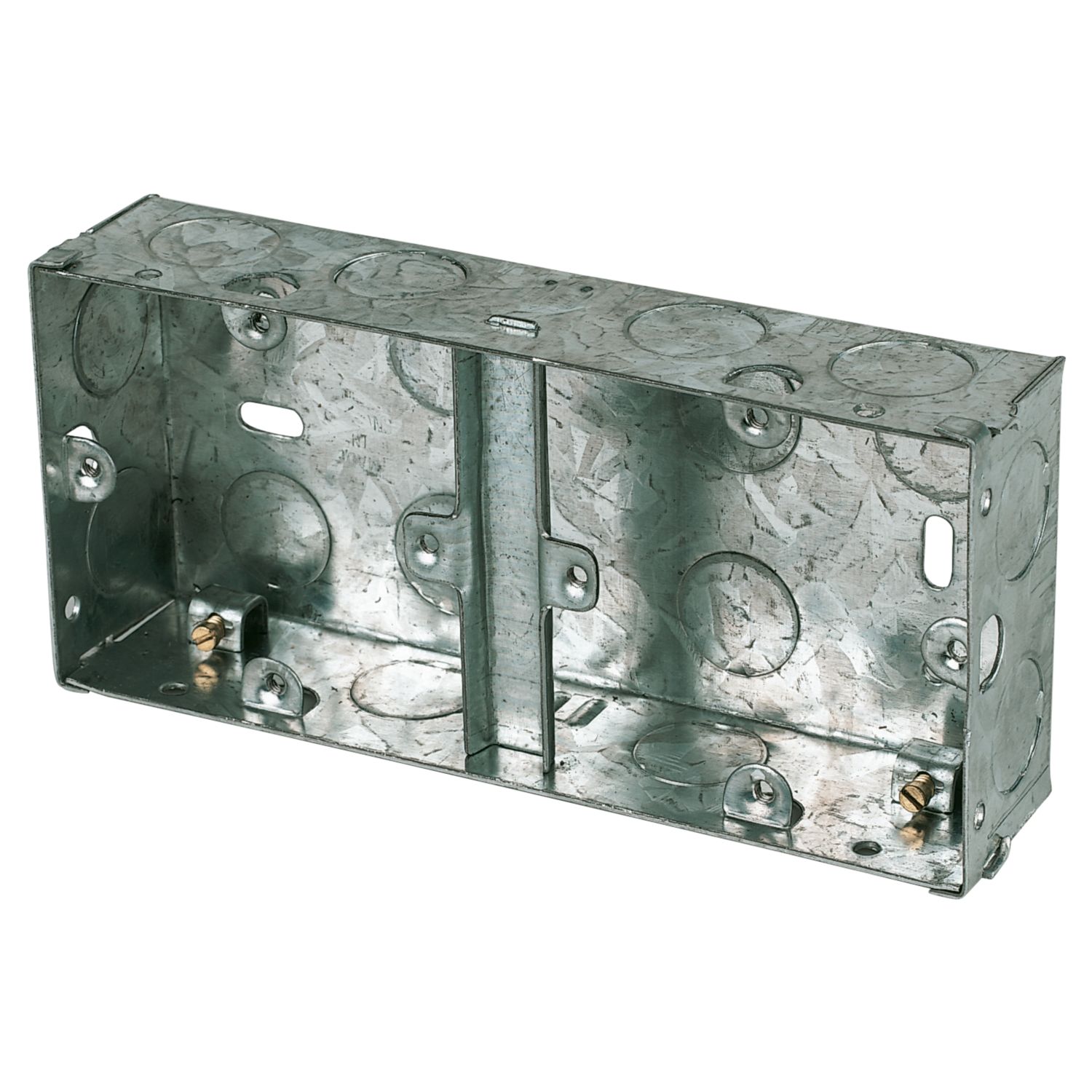 Appleby 1 + 1-Gang Galvanised Steel Knockout Box 35mm (48234)