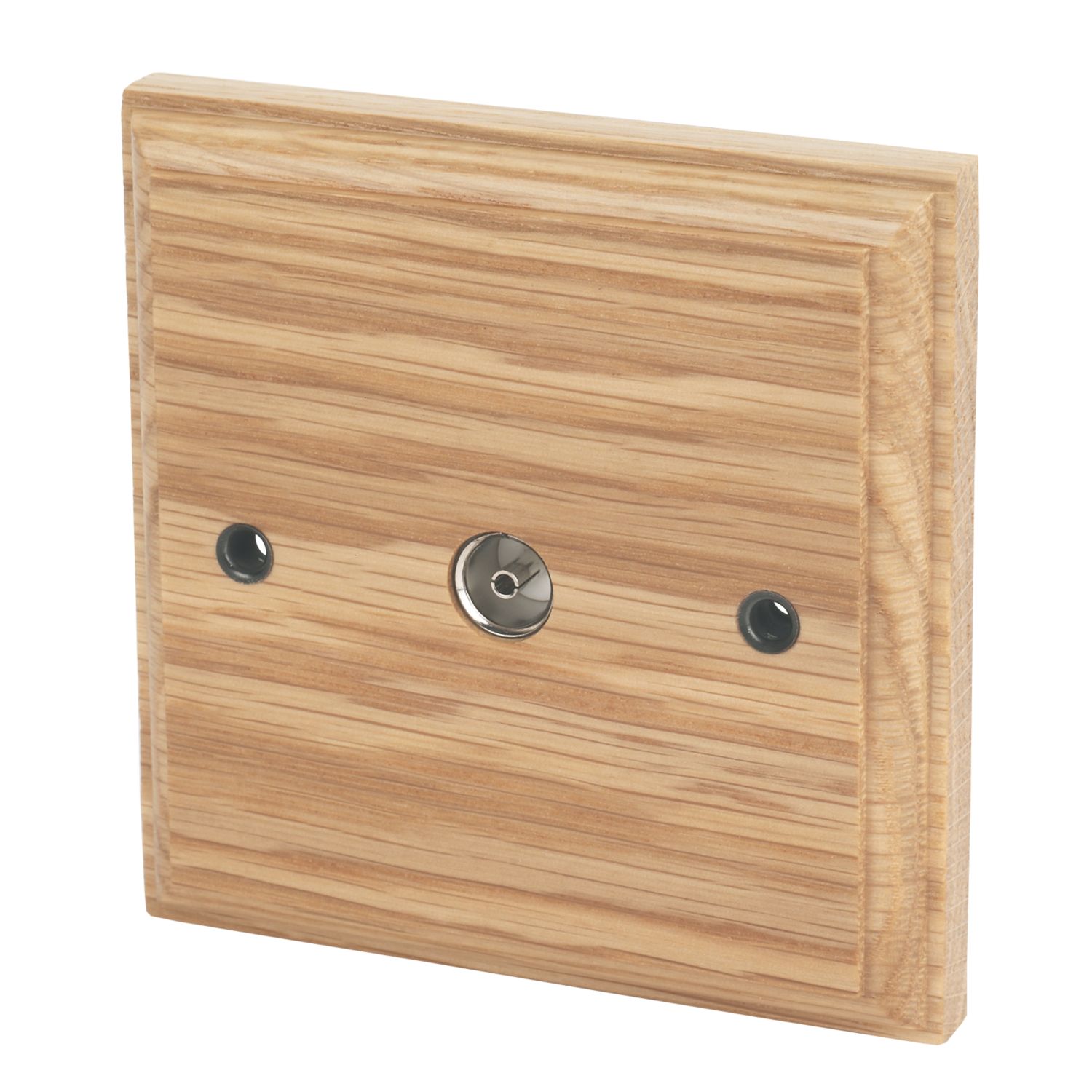 Varilight 1-Gang Coaxial TV Socket Classic Oak (4829H)