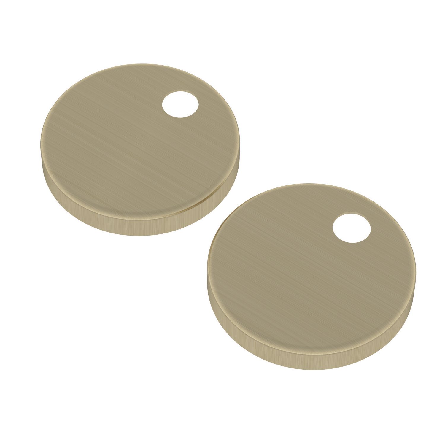 Brixton & Trade Toilet Seat Hinge Cover Caps Wrapover Brushed Brass (482CH)
