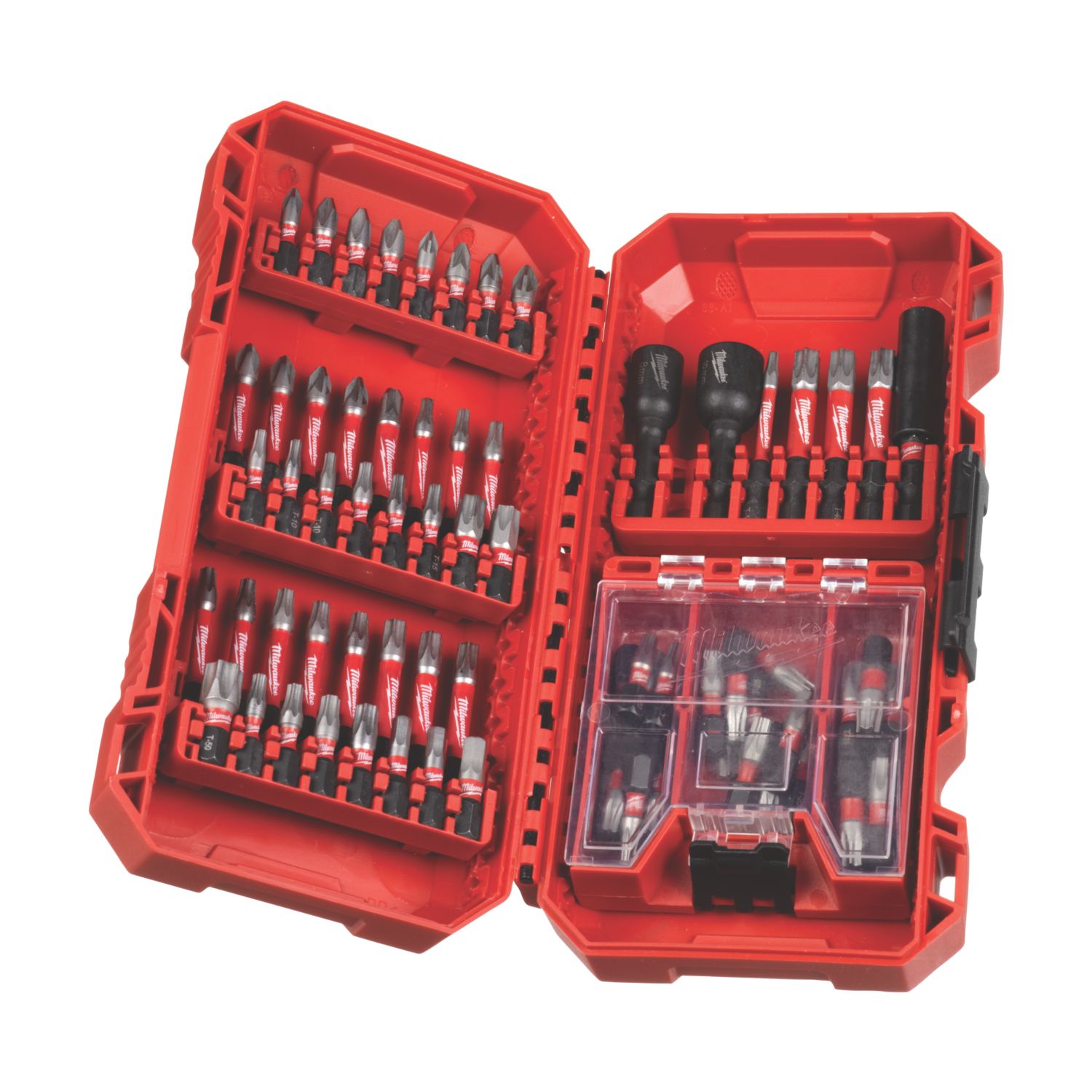 Milwaukee SHOCKWAVE 1/4" Hex Shank Mixed Impact Duty Bit Set 75 Pieces (483GE)