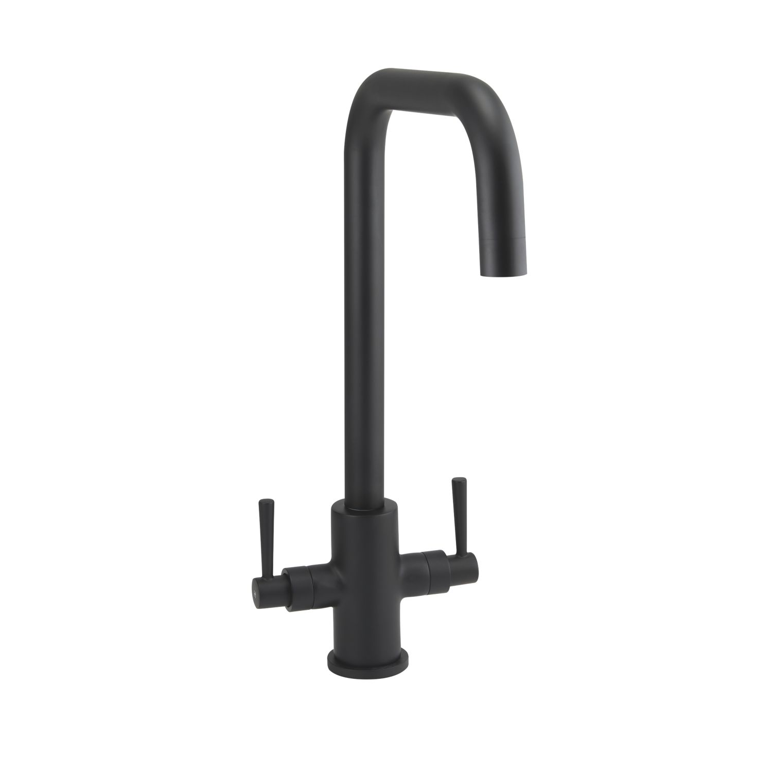 Highlife Bathrooms Don Twin Lever Sink Mixer Matt Black (483HL)