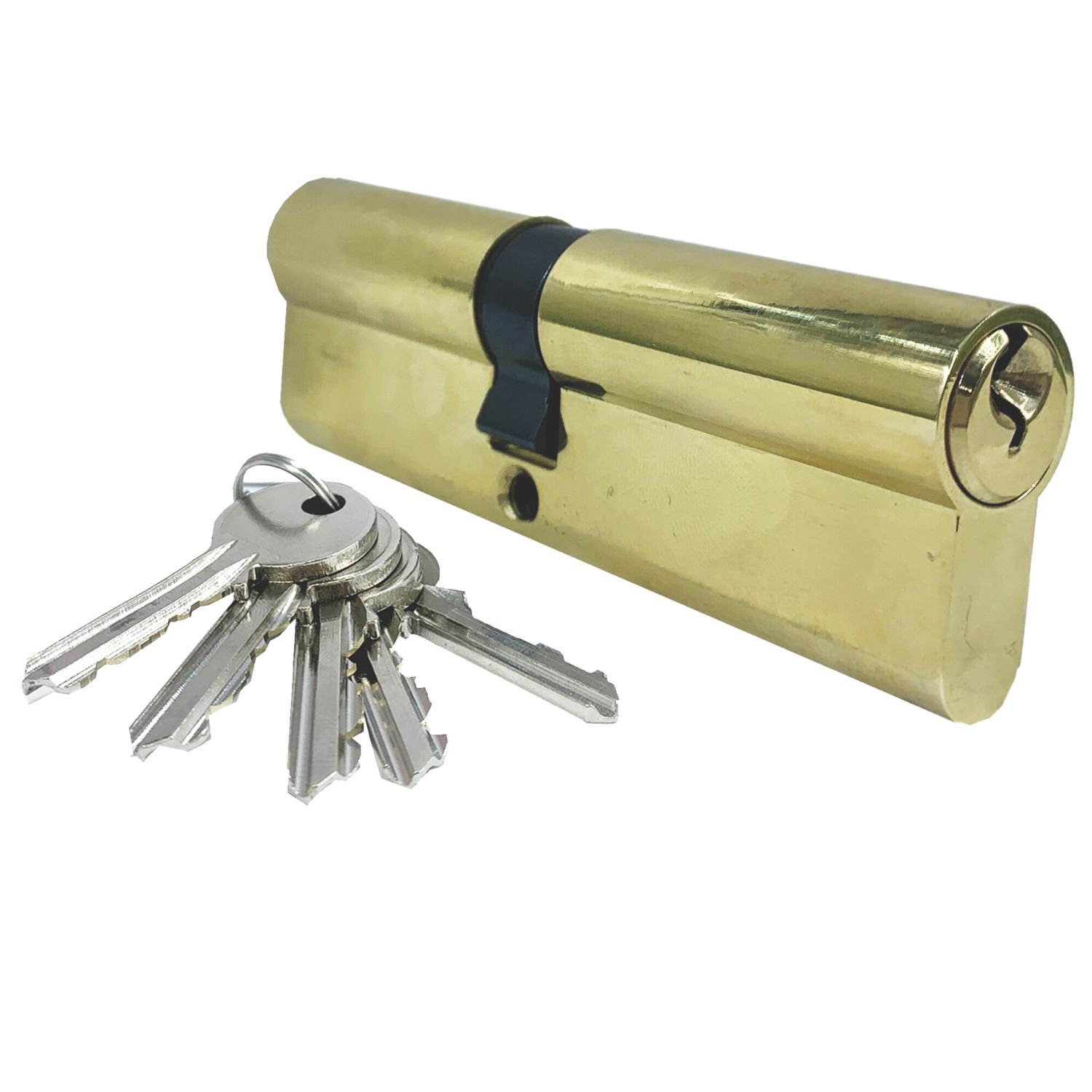 Smith & Locke 6-Pin Double Cylinder Lock 35-50 (85mm) Polished Brass (485TE)