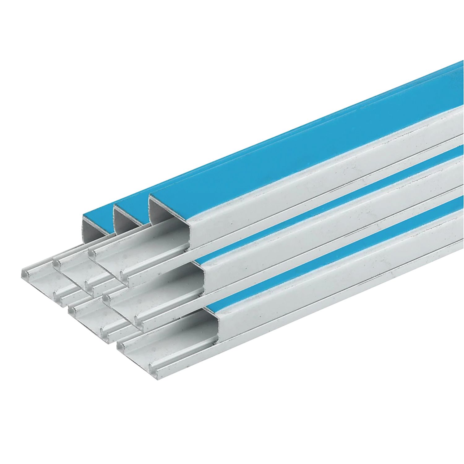 Deta TTE uPVC White Self-Adhesive Mini Trunking 25mm x 16mm x 3m 20 Pack (485VT)