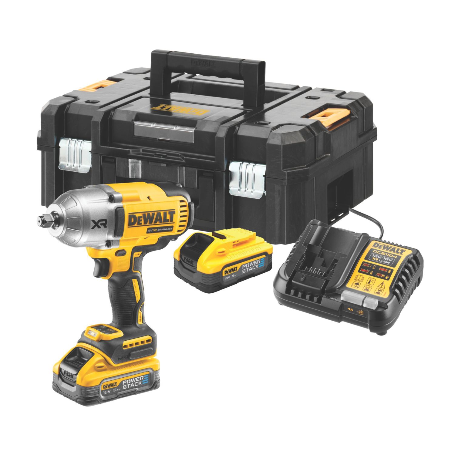 DeWalt DCF900H2T-GB 18V 2 x 5.0Ah Li-Ion PowerStack Brushless Cordless Impact Wrench (486RL)