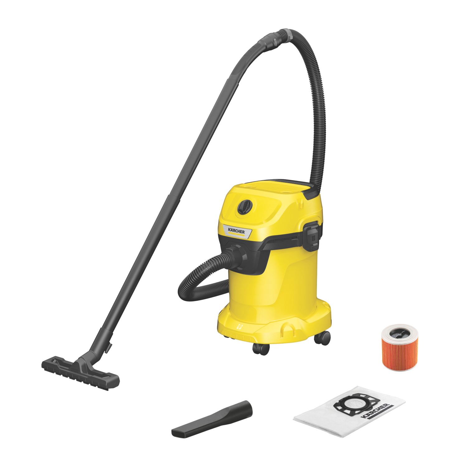 Karcher WD3 1000W 17Ltr Wet & Dry Vacuum Cleaner 220-240V (486RV)