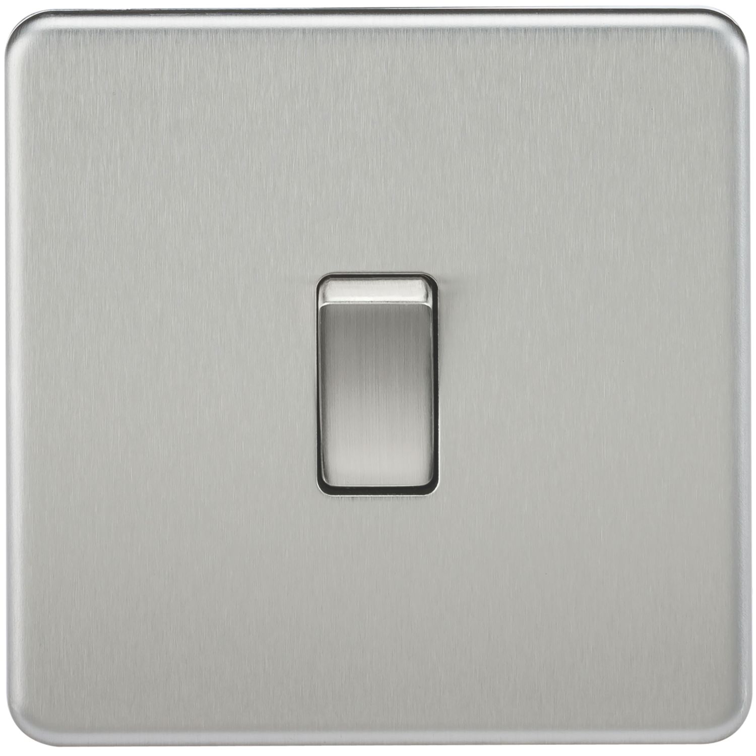 Knightsbridge 10AX 1-Gang 2-Way Light Switch Brushed Chrome (486TY)