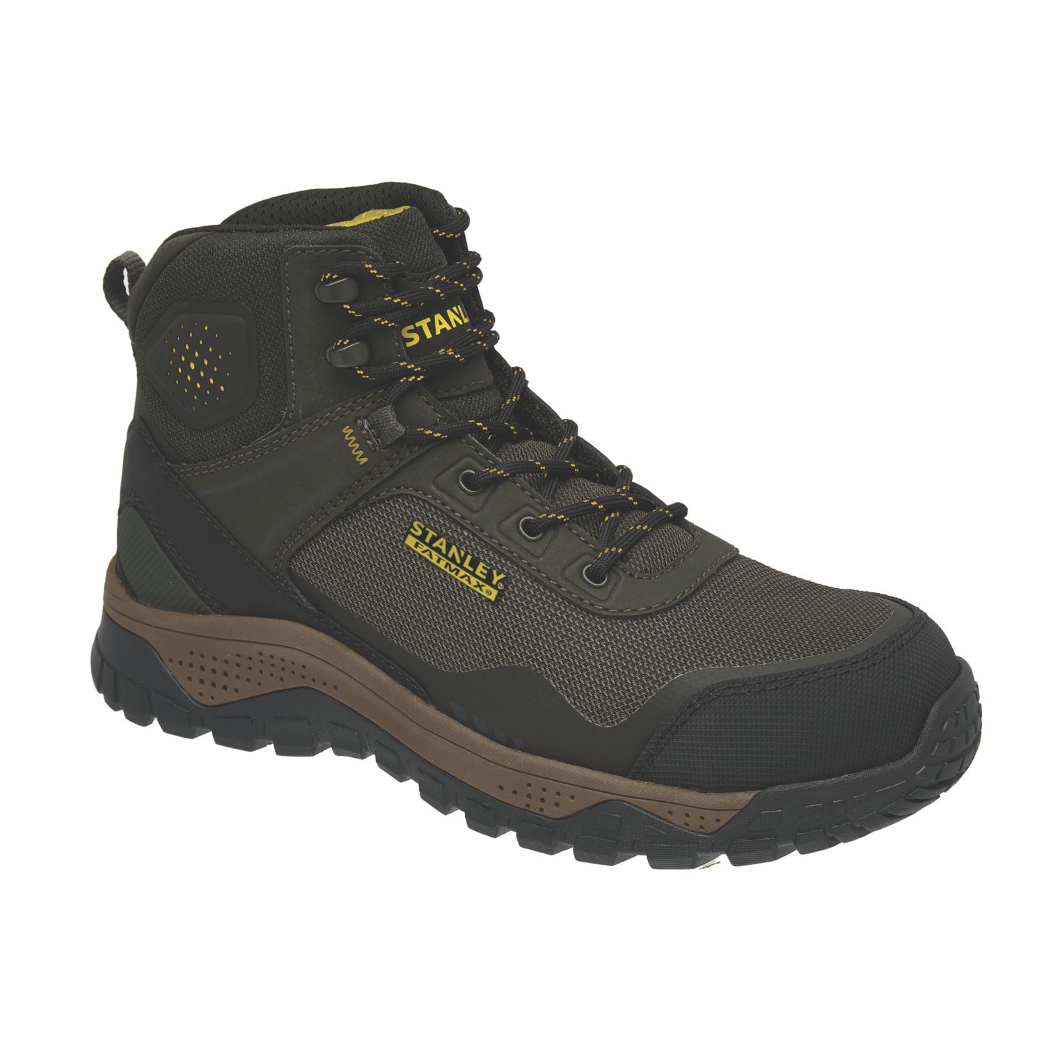 Stanley FatMax Croxley Size 8 Olive Waterproof Steel Toe Cap Safety Boots (486VT)