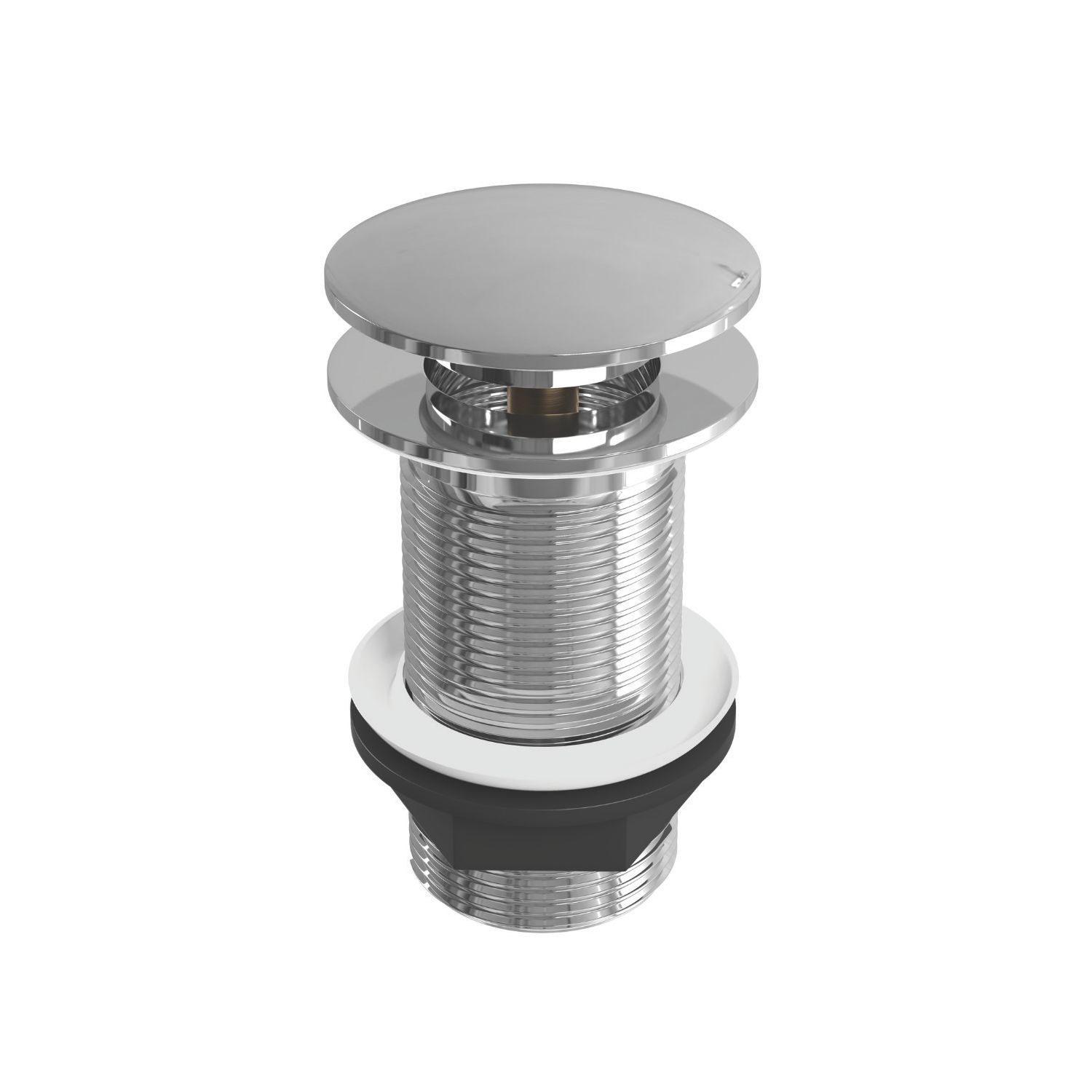 ETAL Unslotted Mushroom Push Button Basin Waste Chrome 66mm (487VN)