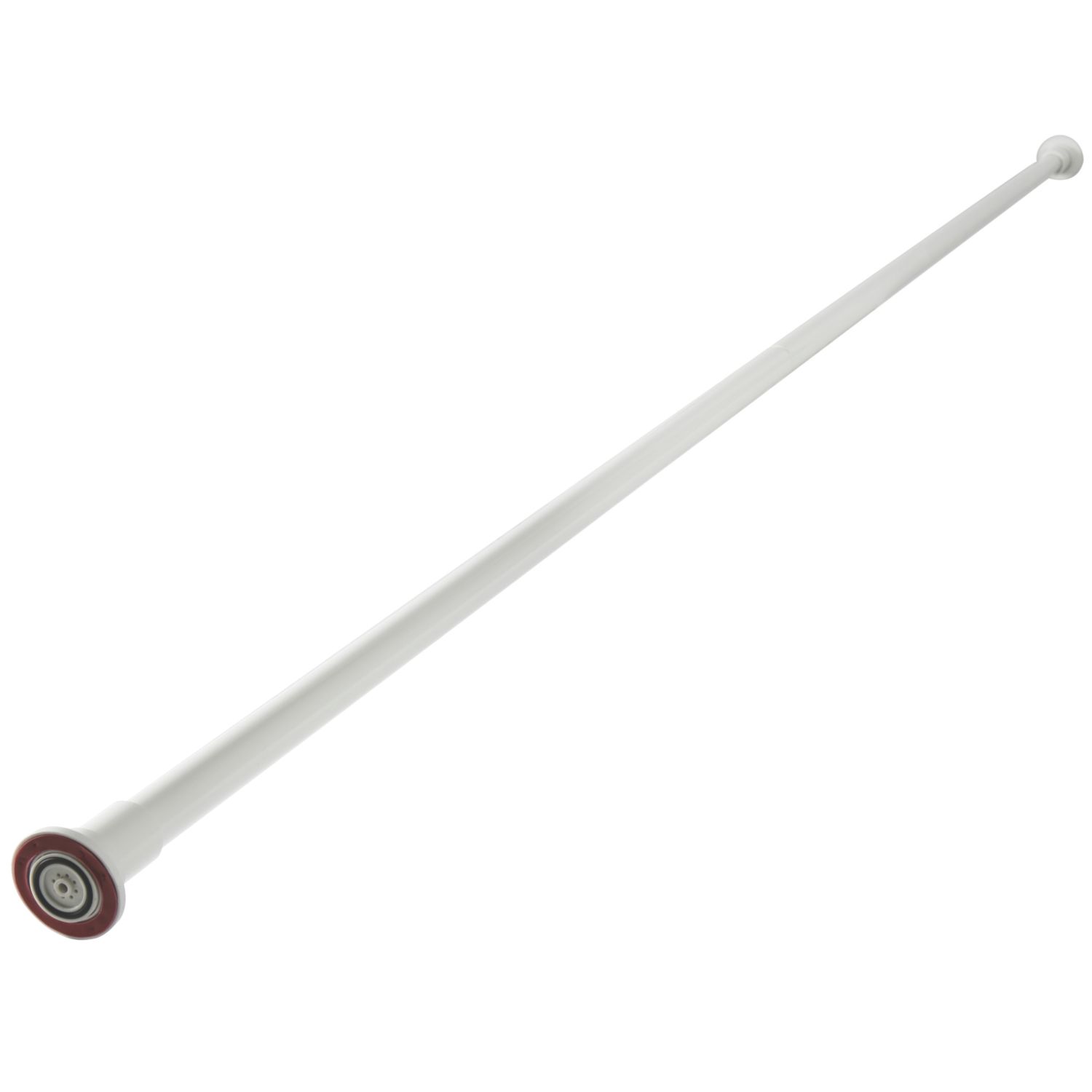 Croydex Straight Shower Curtain Rail Aluminium White 1100-2600mm (4883X)