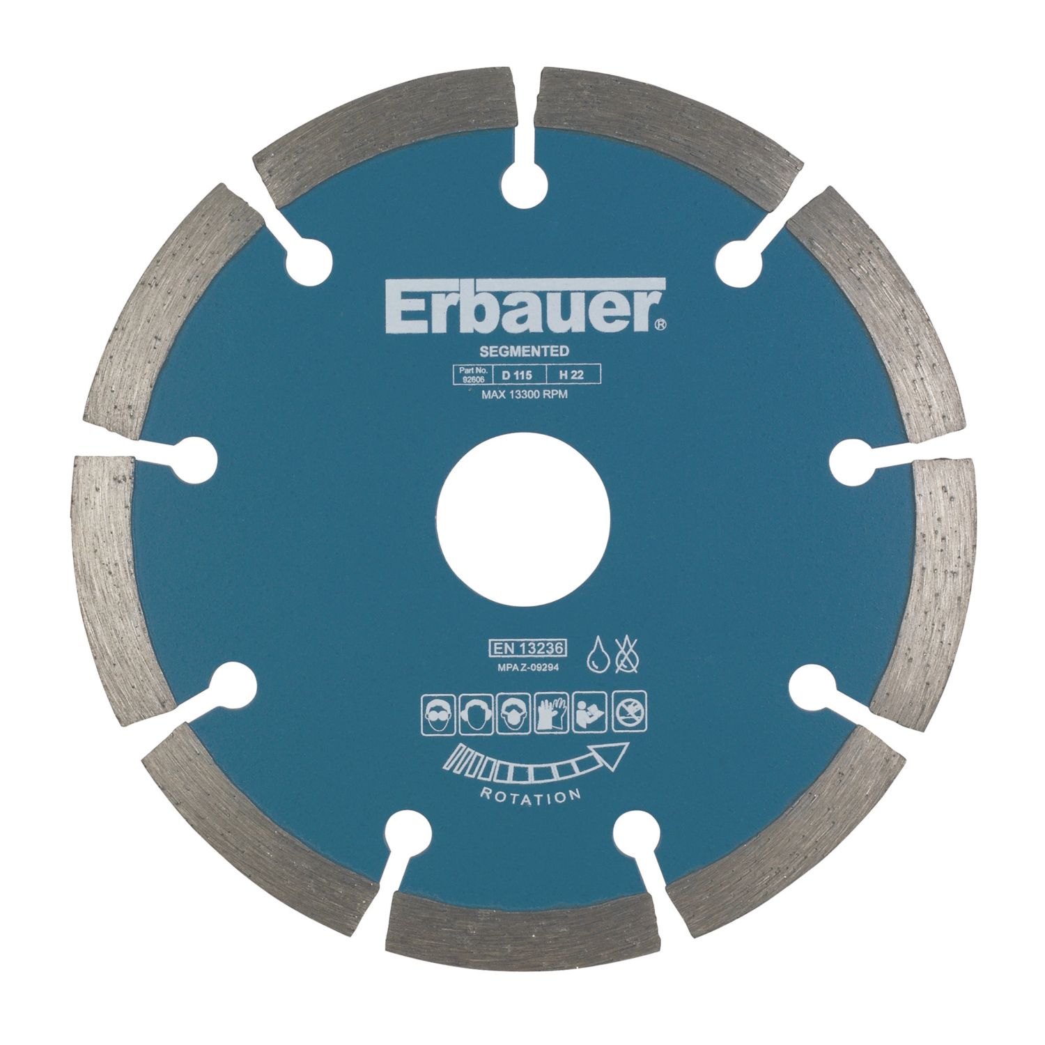 Erbauer Masonry Segmented Diamond Cutting Blade 115mm x 22.2mm (4896V)