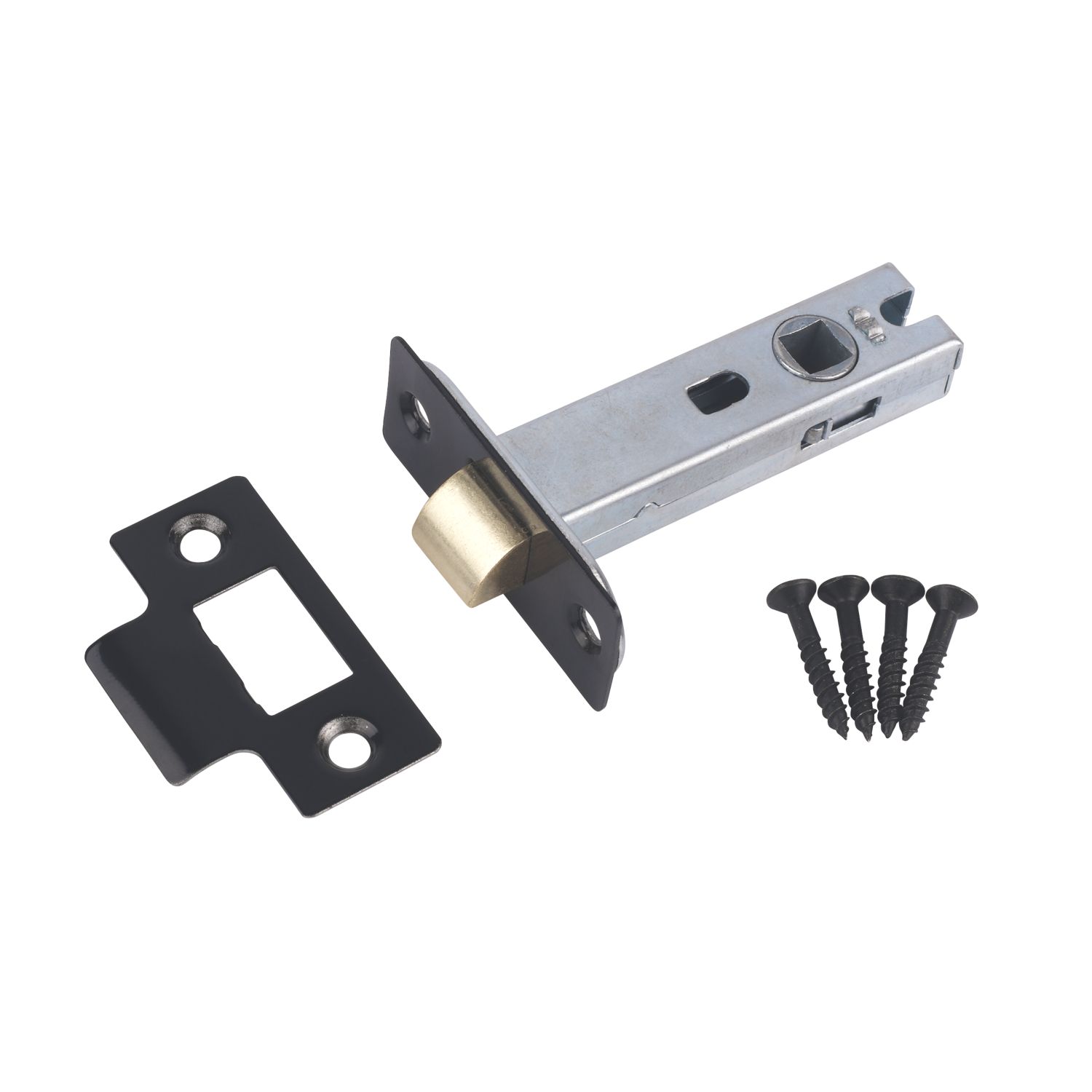 Smith & Locke Black Tubular Mortice Latch 80mm Case - 58mm Backset (4899K)