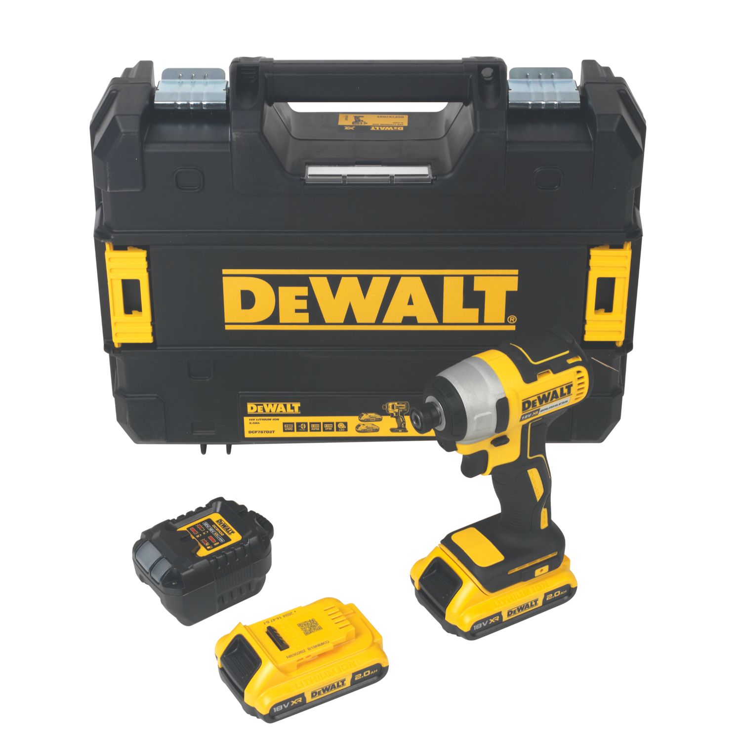 DEWALT DCF787D2T-SFGB 18V 2 x 2.0Ah Li-Ion XR Brushless Cordless Impact Driver (489HP)