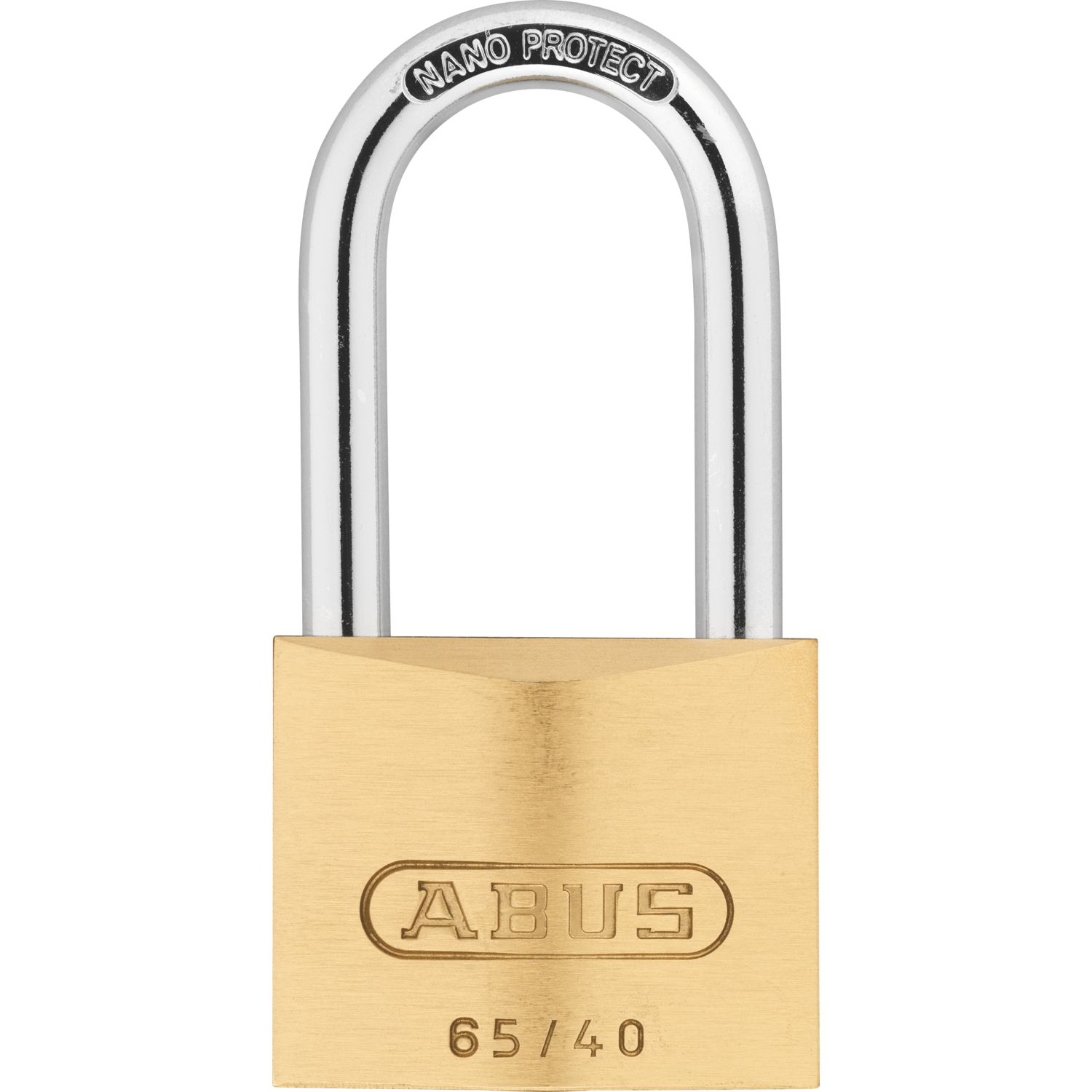 Abus Premium 65 Brass Long Shackle Padlock 40mm (4907T)
