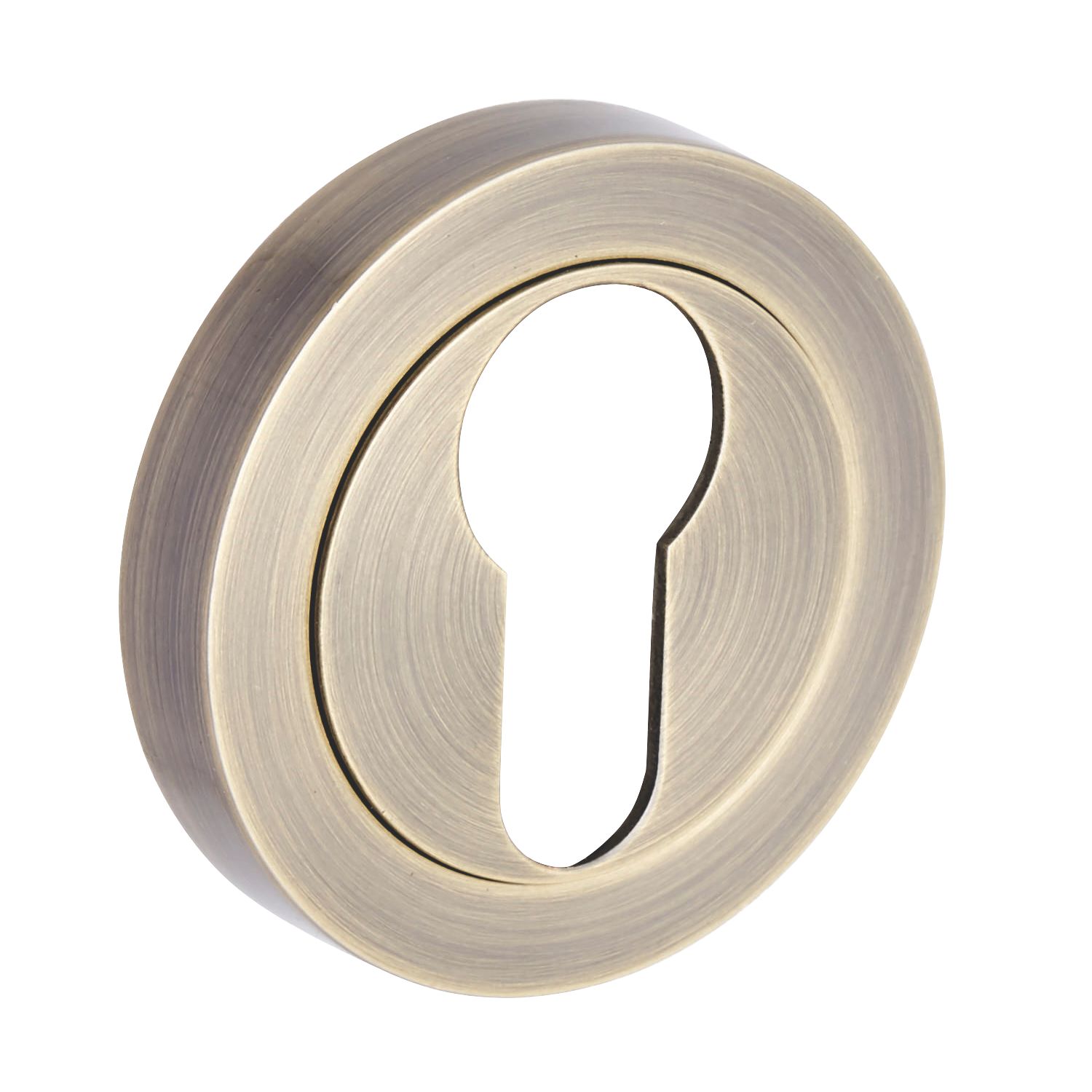 Smith & Locke Euro Escutcheon (Single) Antique Brass 50mm (490HY)