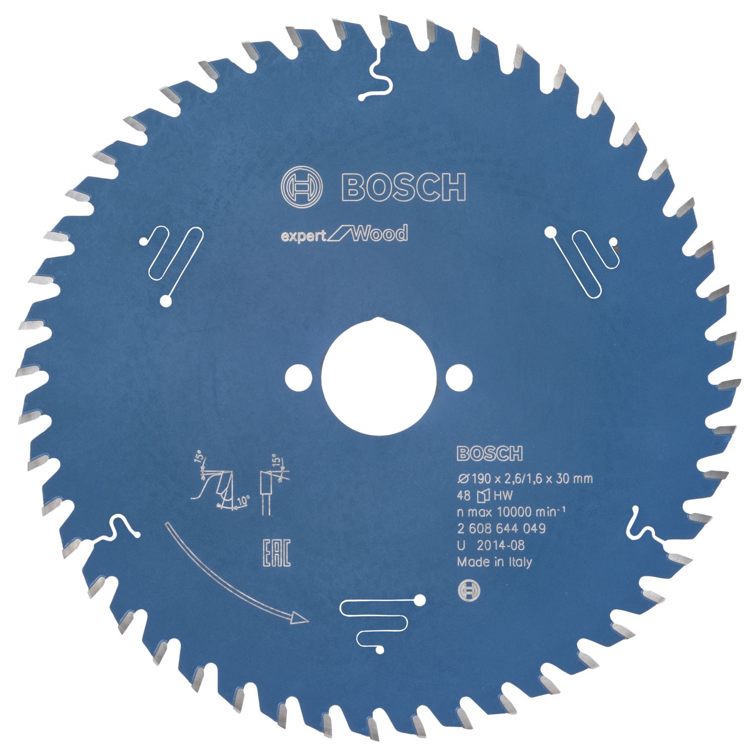 Bosch Expert Wood Circular Saw Blade 190mm x 30mm 48T (490TR)