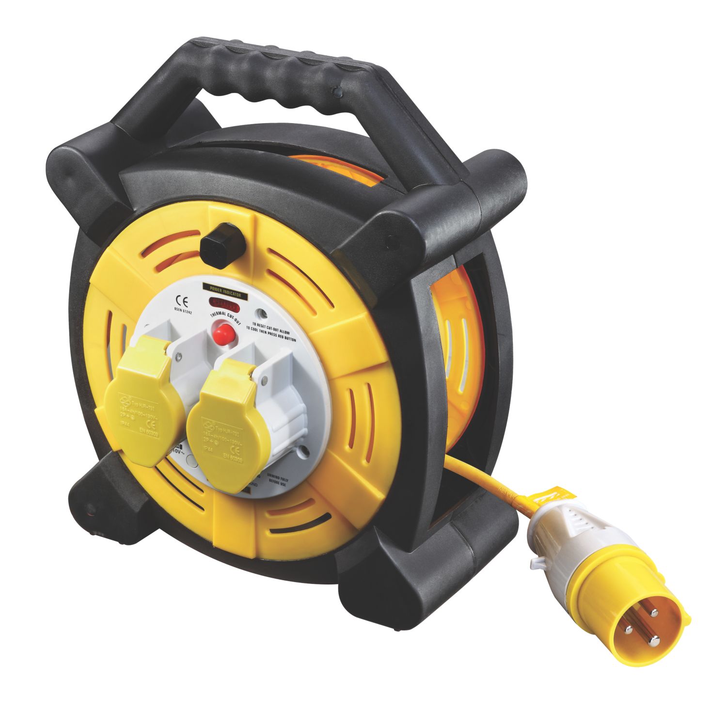 Masterplug LVHLT2516/2-XD 16A 2-Gang 25m Cable Reel 110V (49198)