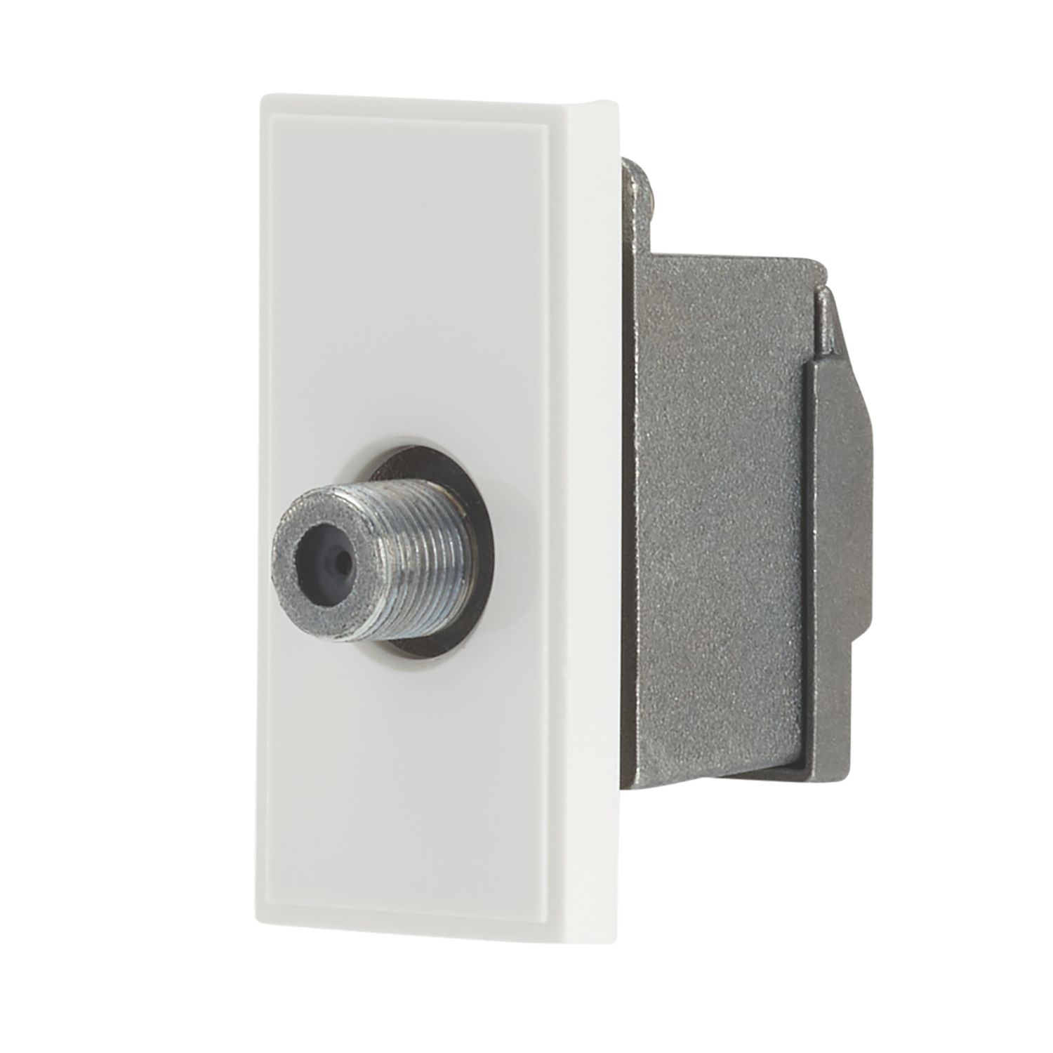 Contactum Media Modular F-Type Satellite Socket White (491RP)