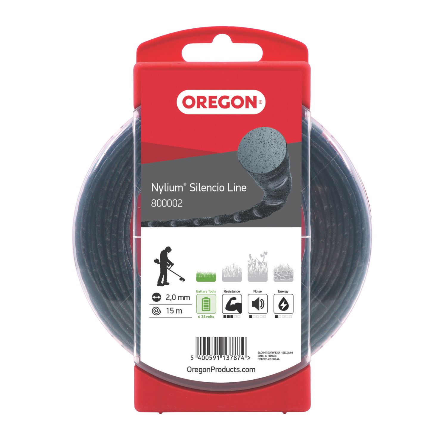 Oregon Nylium Silencio Trimmer Line 2mm x 15m (492JP)