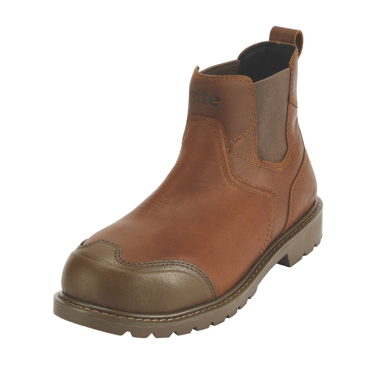 Site Hallissey Size 9 Brown Waterproof Steel Toe Cap Safety Dealer Boots (492XR)