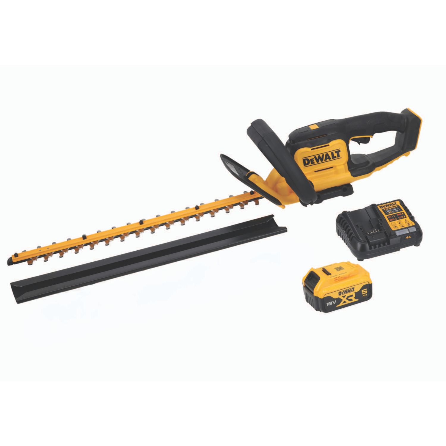DEWALT DCMHT564P1-GB 55cm 18V 1 x 5Ah Li-Ion XR Cordless Hedge Trimmer (493YW)