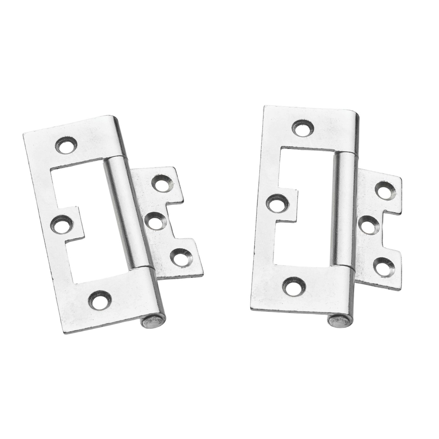 Smith & Locke Polished Chrome Flush Hinges 100mm x 59.5mm 2 Pack (494PY)