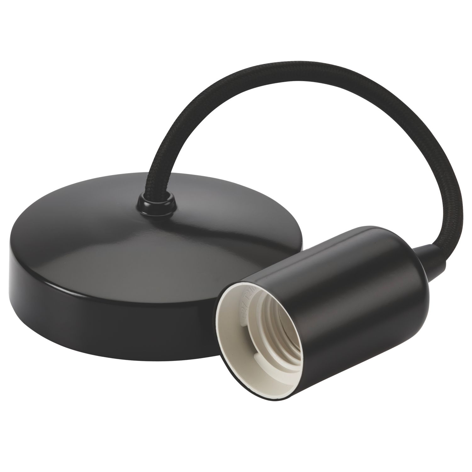 Knightsbridge Contemporary Pendant Matt Black (497TY)