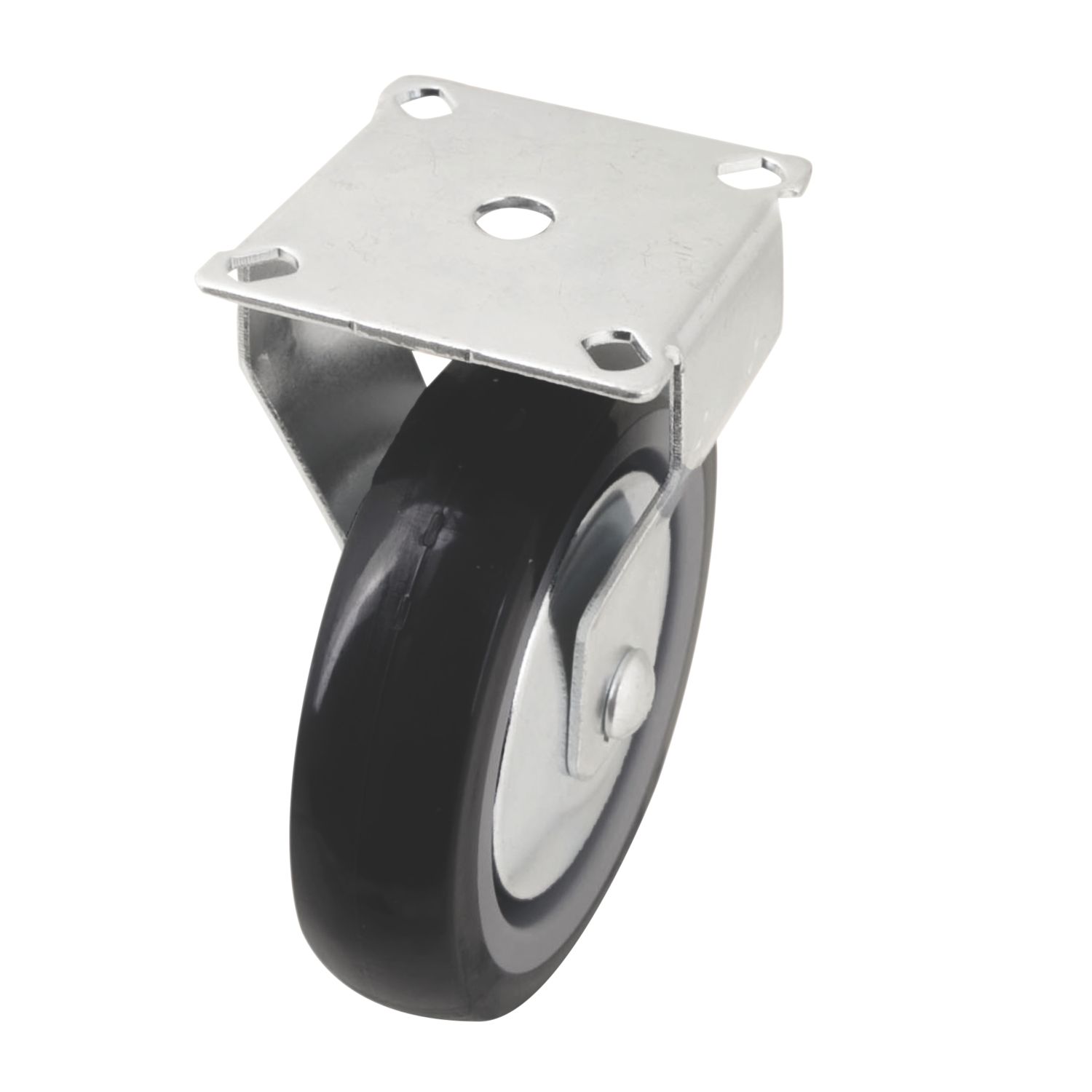 Essentials Heavy Duty TPR Fixed Castor 100mm Grey (498KH)
