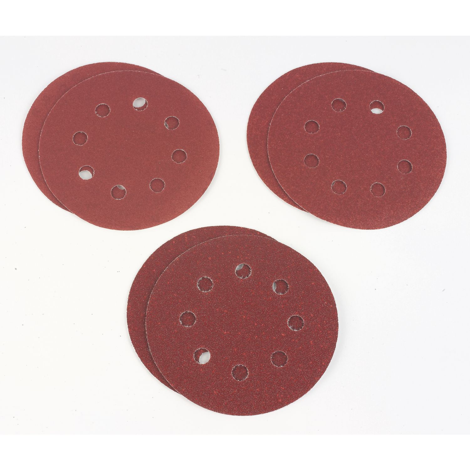 Bosch C430 60, 120 & 240 Grit 8-Hole Punched Wood Sanding Sheets 115mm 6 Pack (500FW)