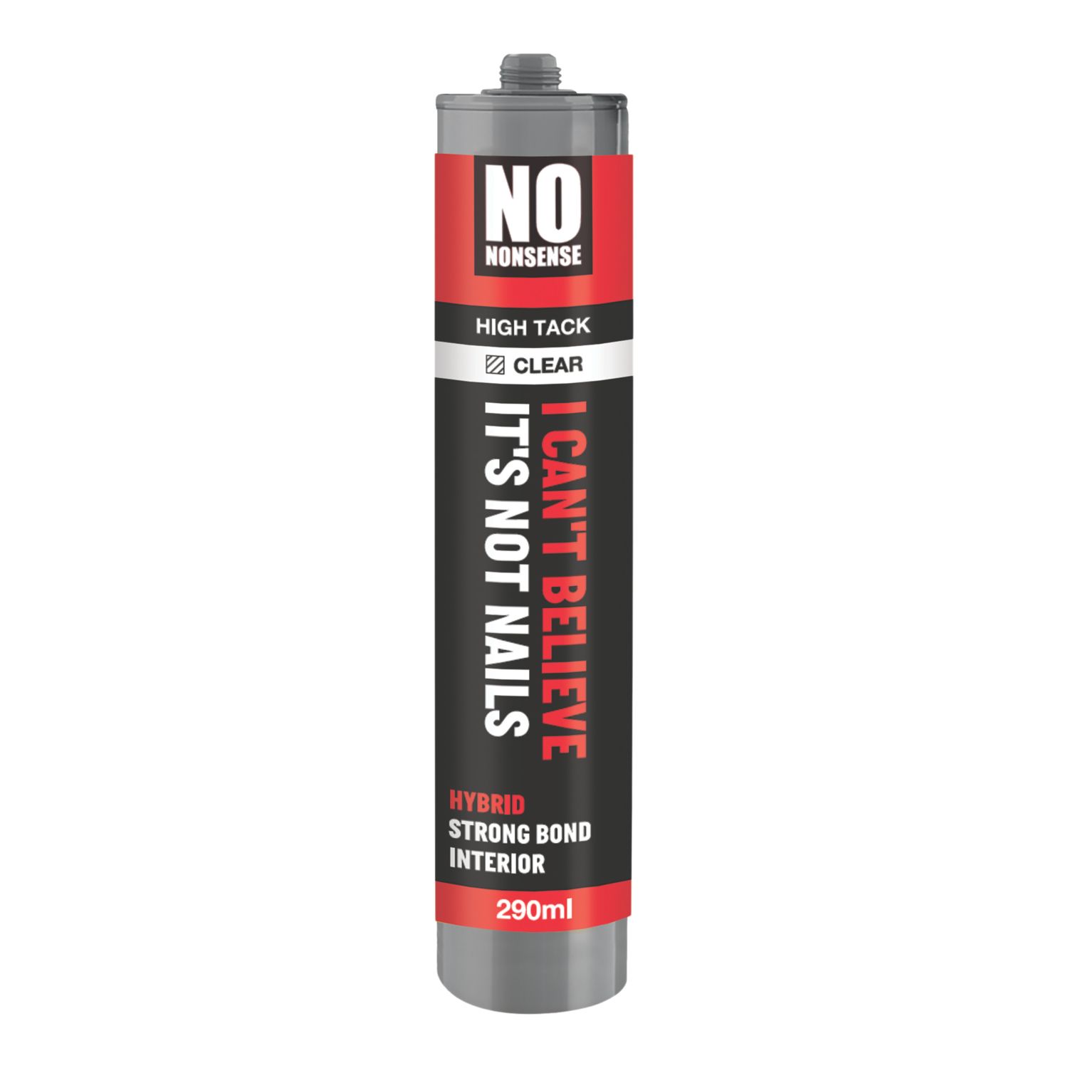 No Nonsense I Can't Believe It's Not Nails Solvent-Free Multi-Purpose High Tack Adhesive Transparent 290ml (504AG)