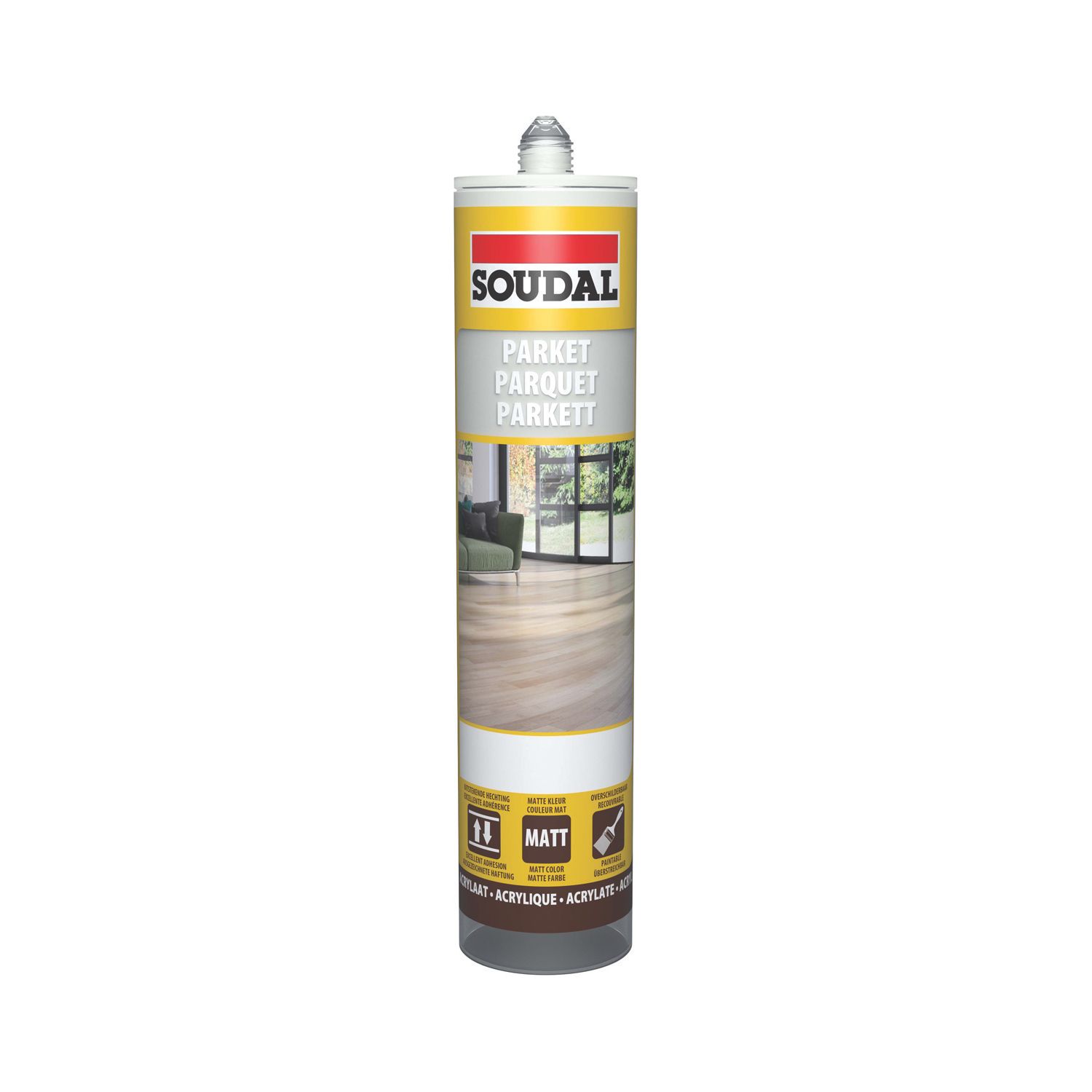 Soudal Parquet & Timber Sealant & Filler Light Grey 290ml (504KV)