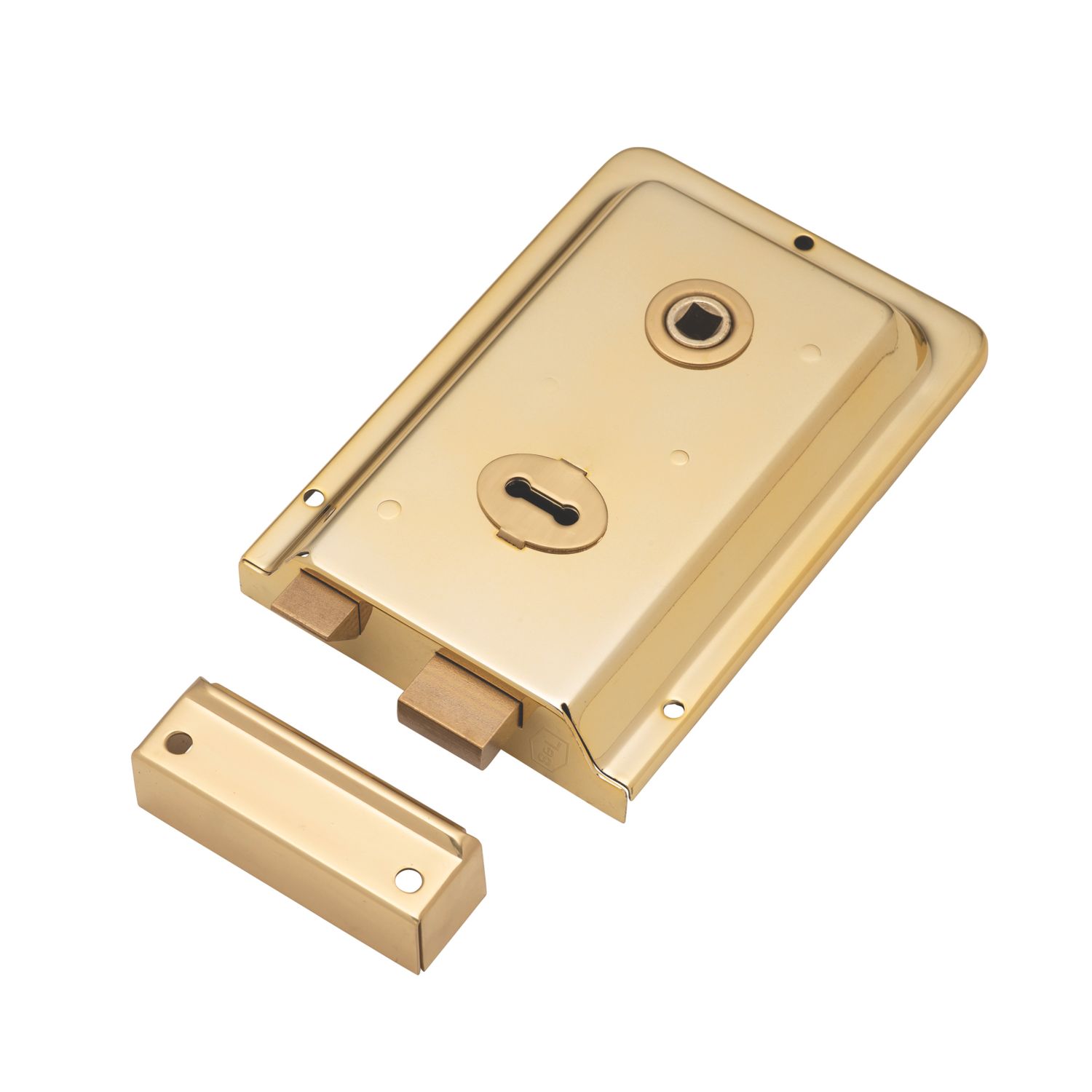 Smith & Locke Rim Lock Polished Brass 105mm x 81mm (504PX)